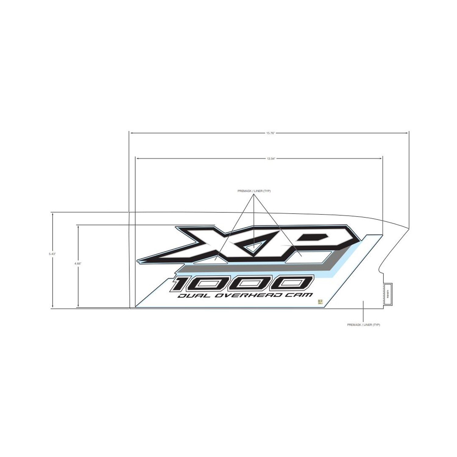 DECAL-FR.FNDR SIDE XP 1000 RH