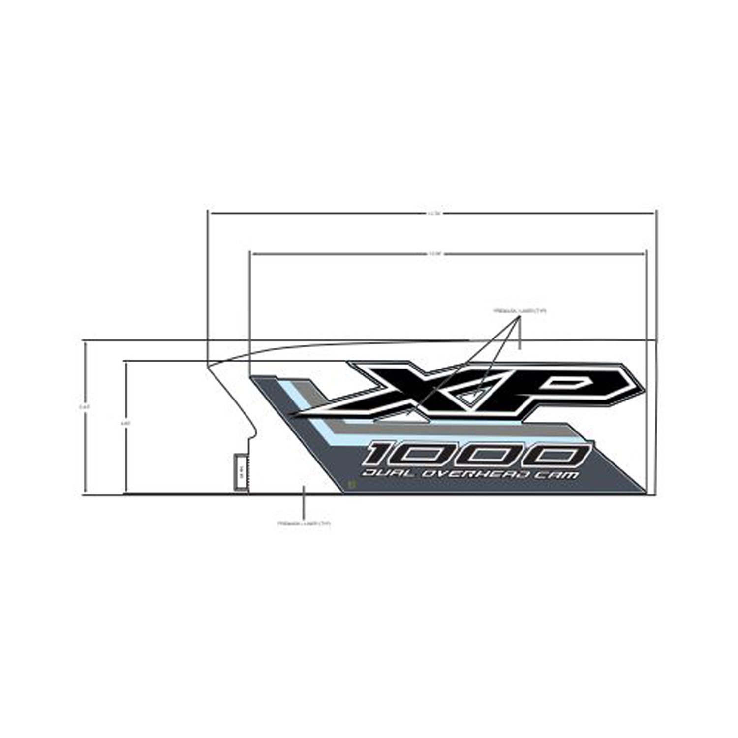 DECAL-FR.FNDR SIDE XP 1000 LH