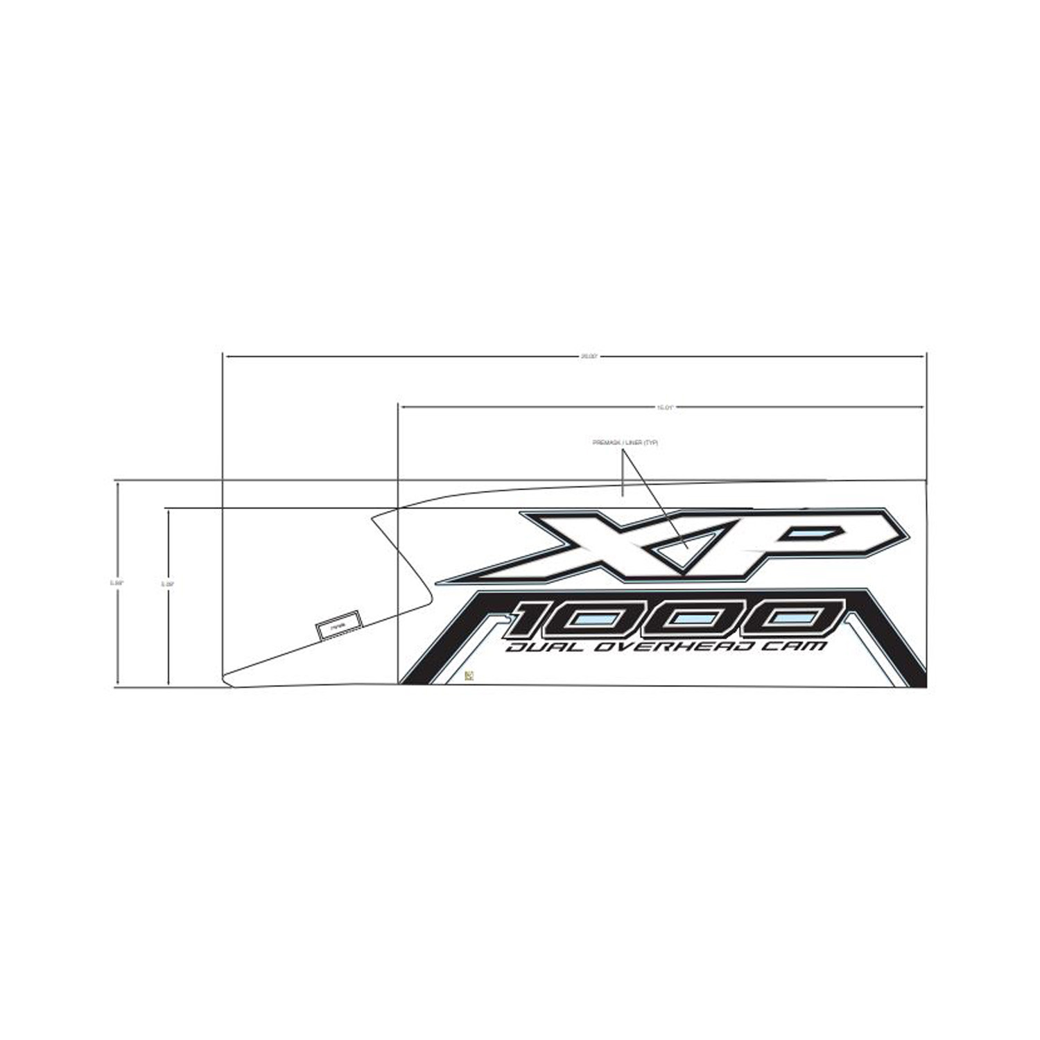 DECAL-FR.FNDR SIDE XP 1000 LH