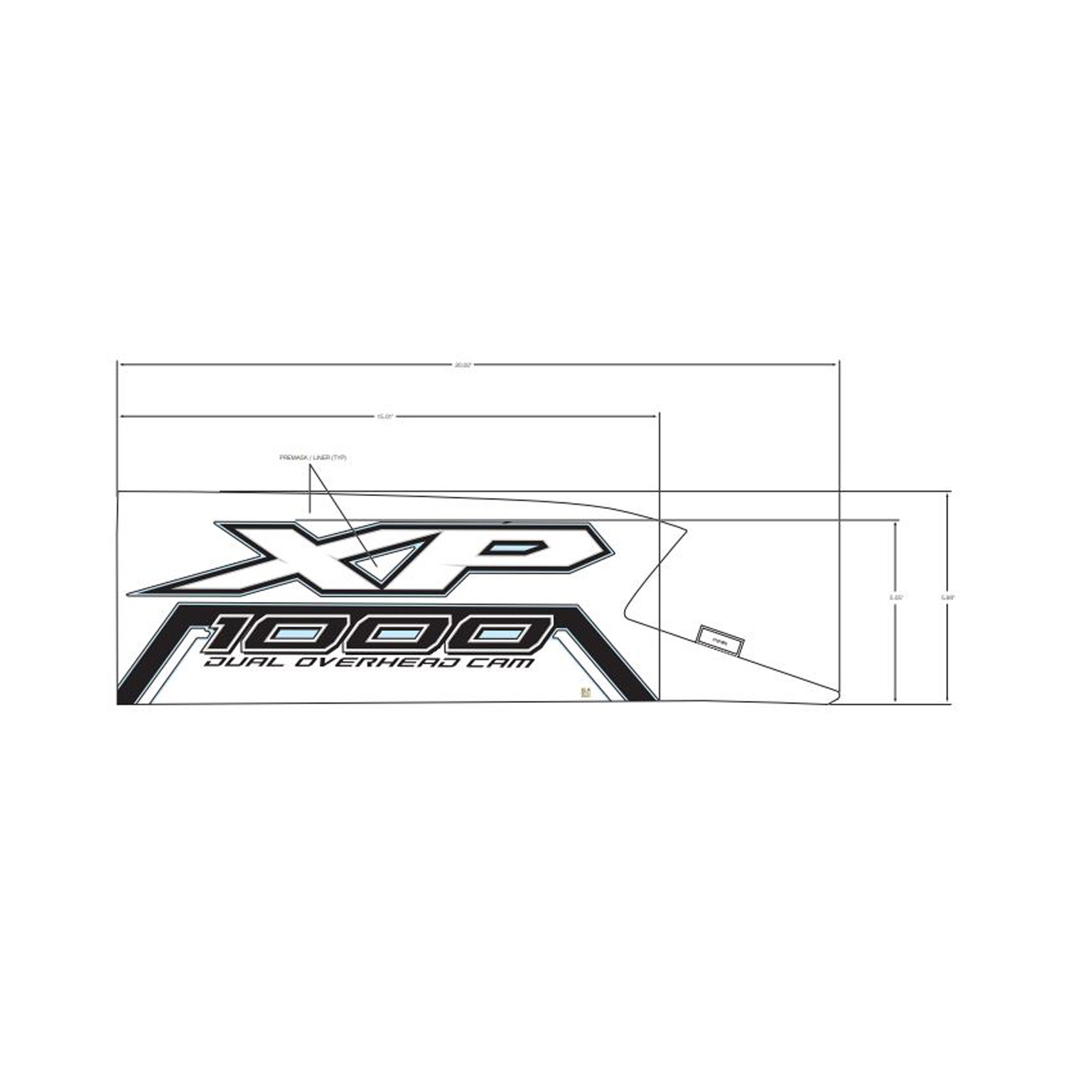 DECAL-FR.FNDR SIDE XP 1000 RH