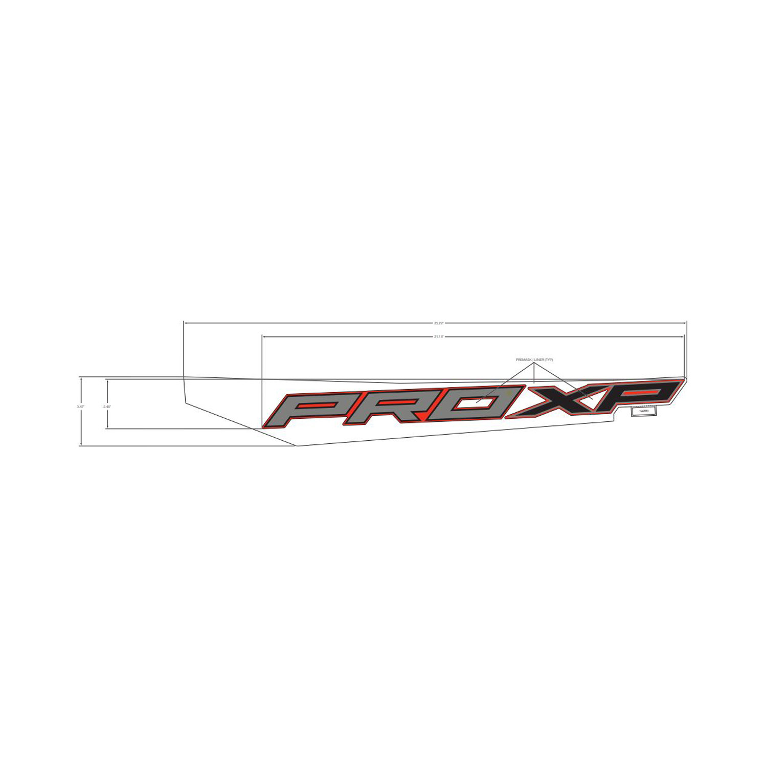 DECAL-RR.FNDR LWR PROXP LH