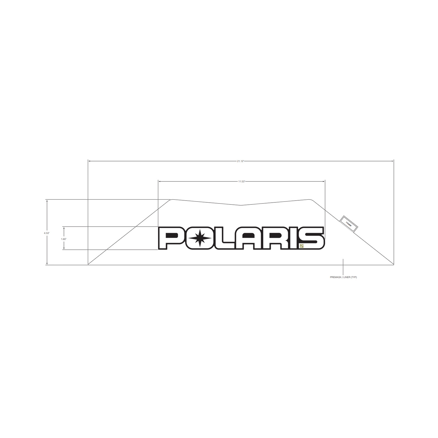 DECAL-POLARIS WHITE MP