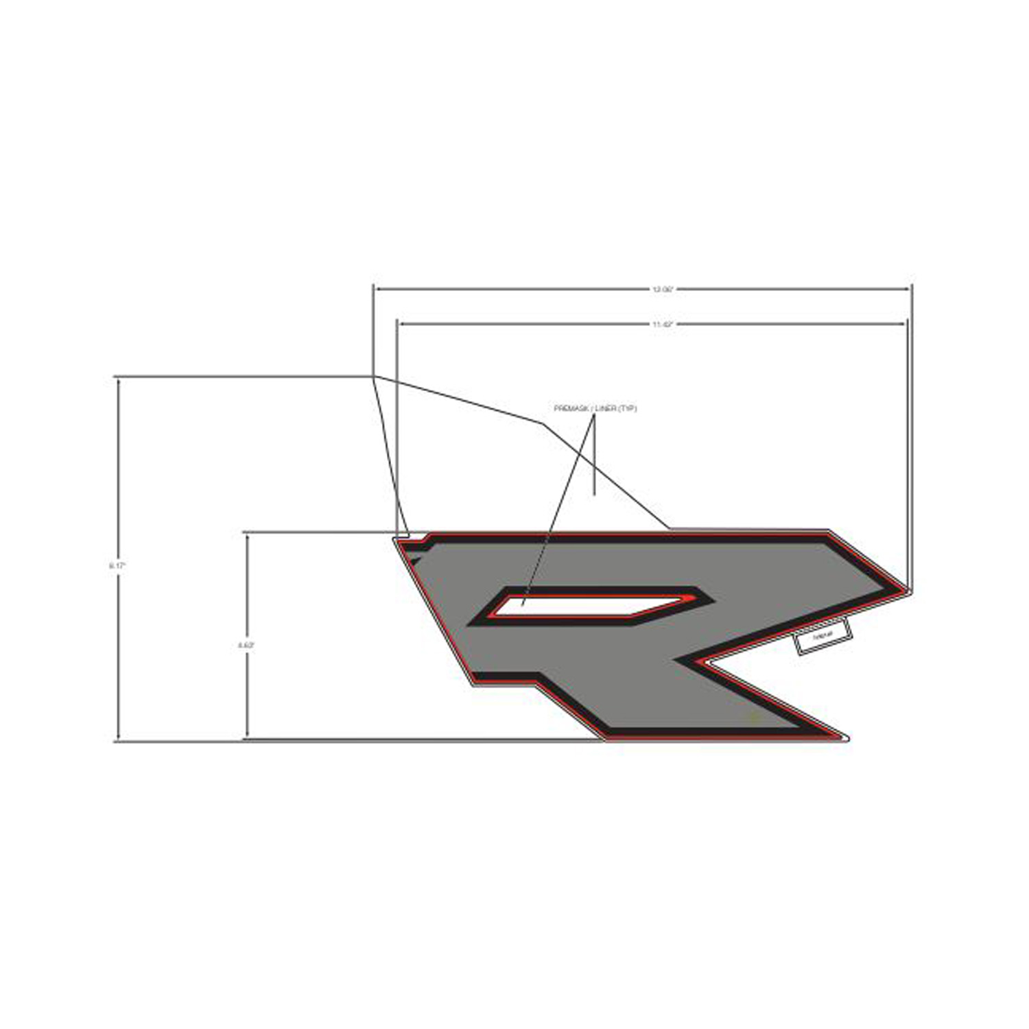 DECAL-FR.DOOR MID RZR RH
