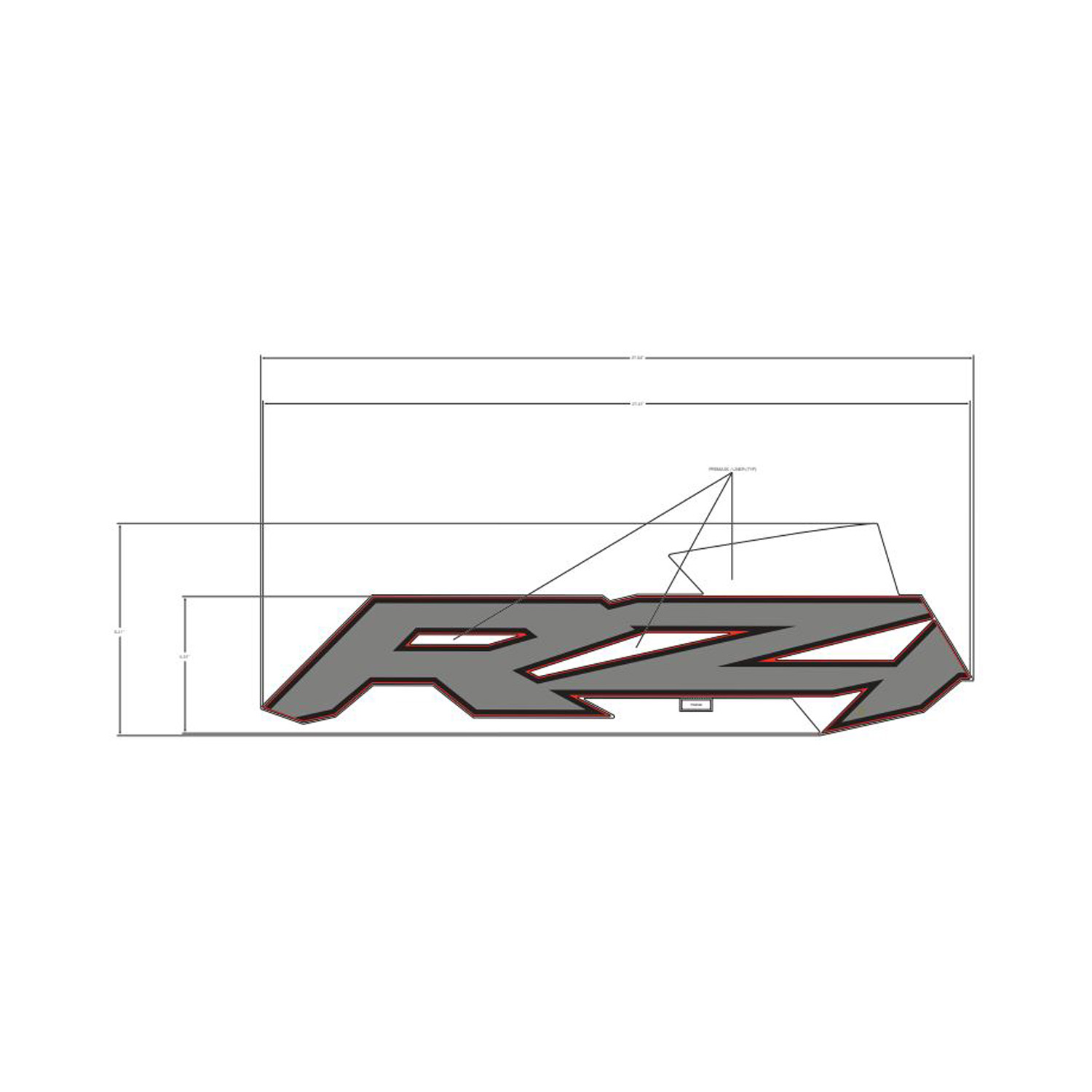 DECAL-RR.DOOR MID RZR RH
