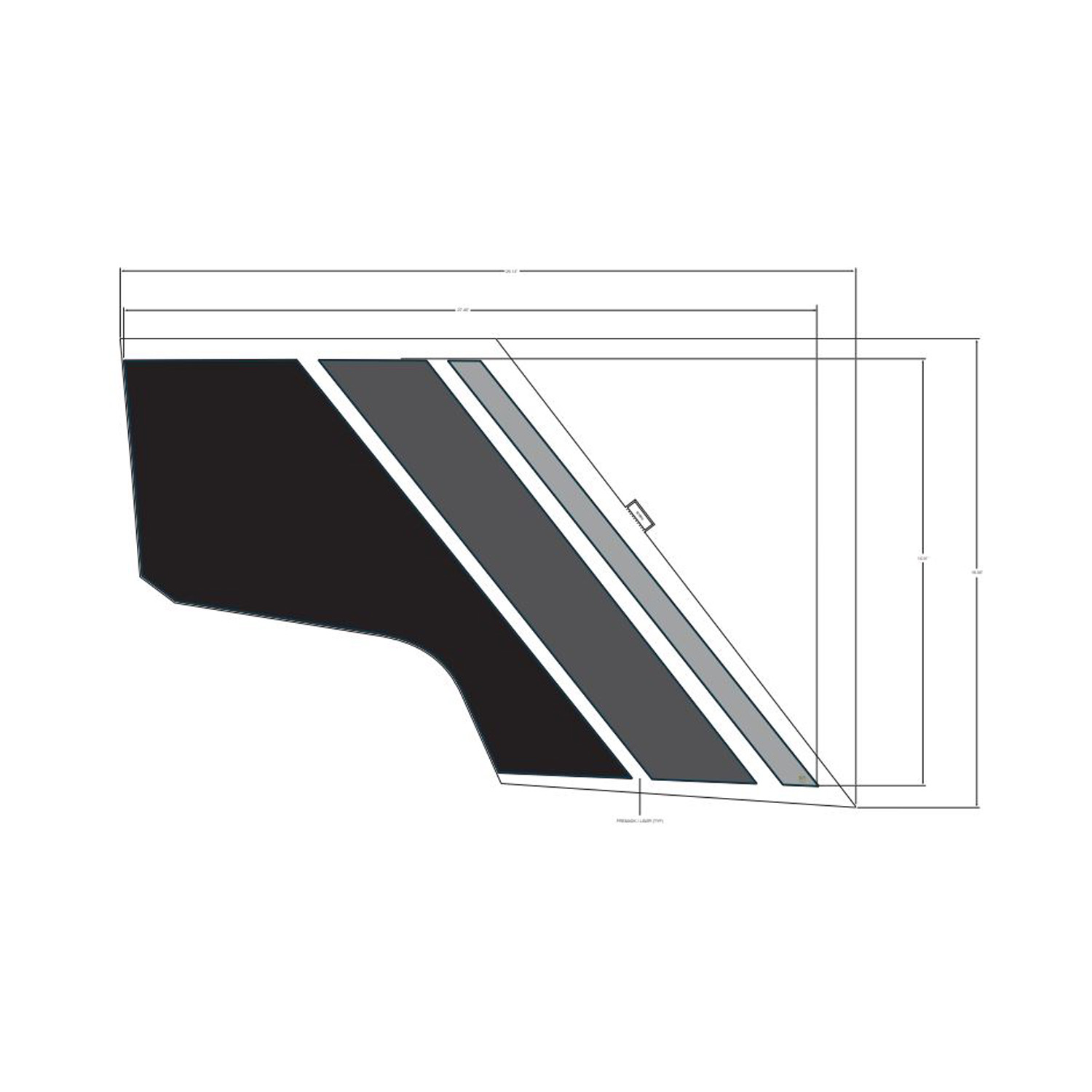 DECAL-RR.DOOR MID RH