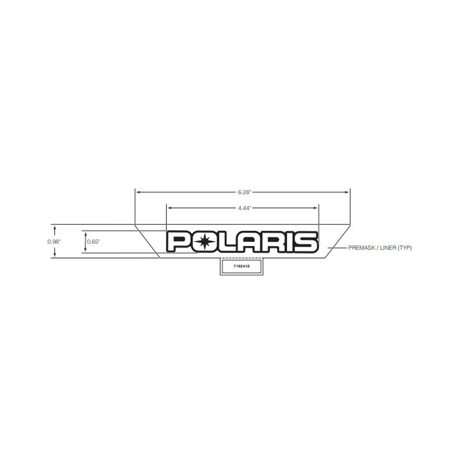 DECAL-FR.FNDR POLARIS WHT