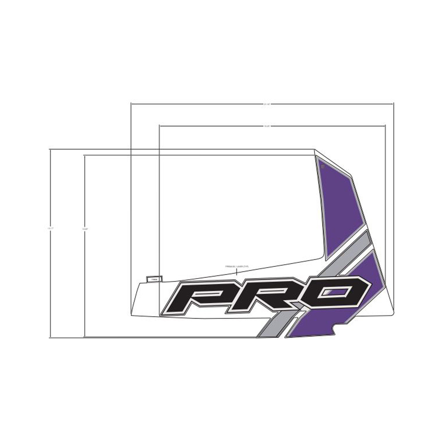 DECAL-SIDE PANEL  PRO  LH