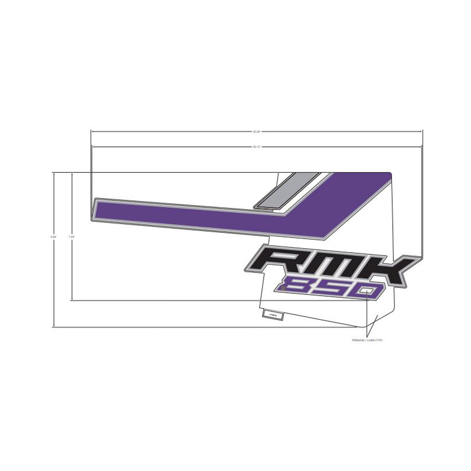 DECAL-SIDE PANEL  RMK 850  LH