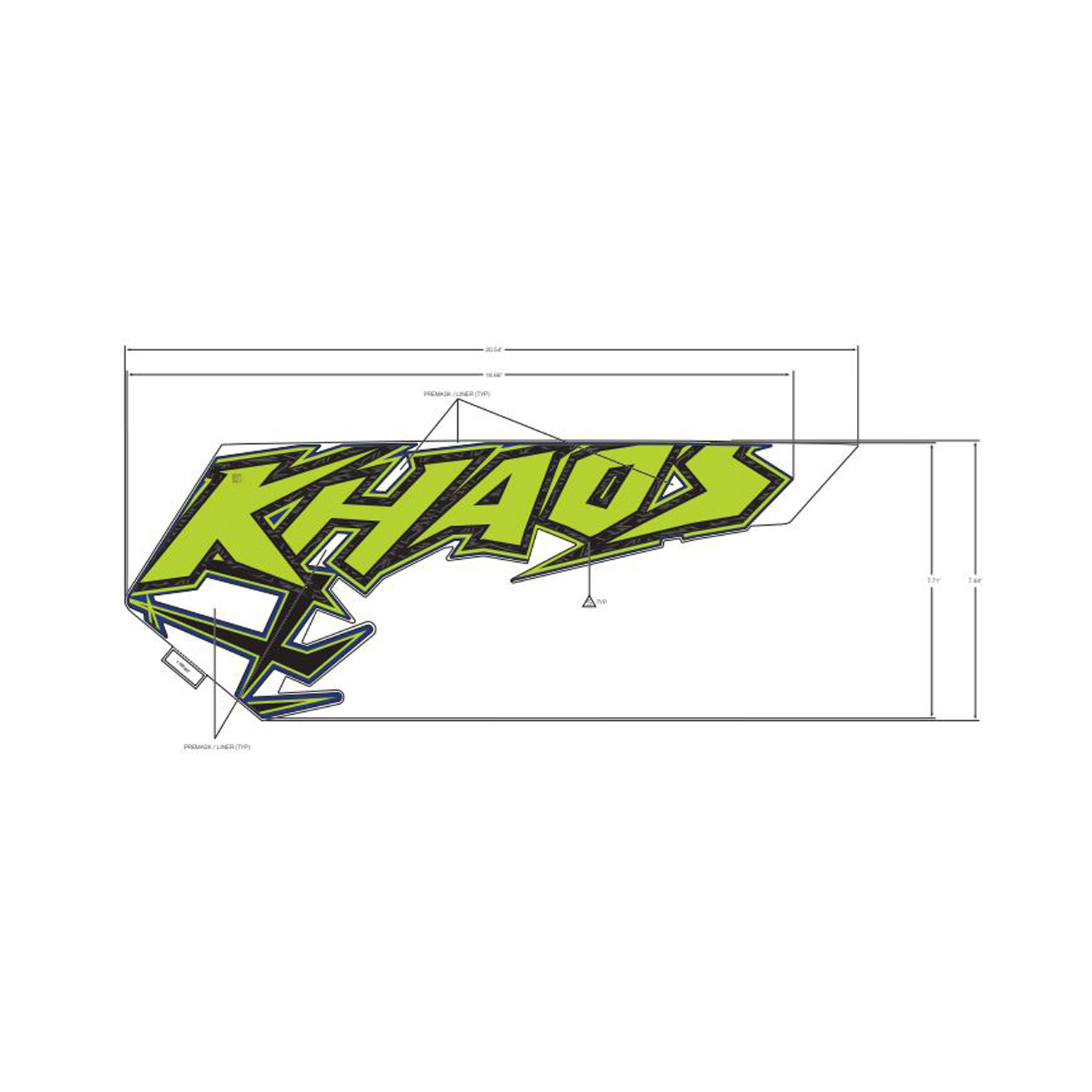 DECAL-SIDE PANEL  KHAOS  RH