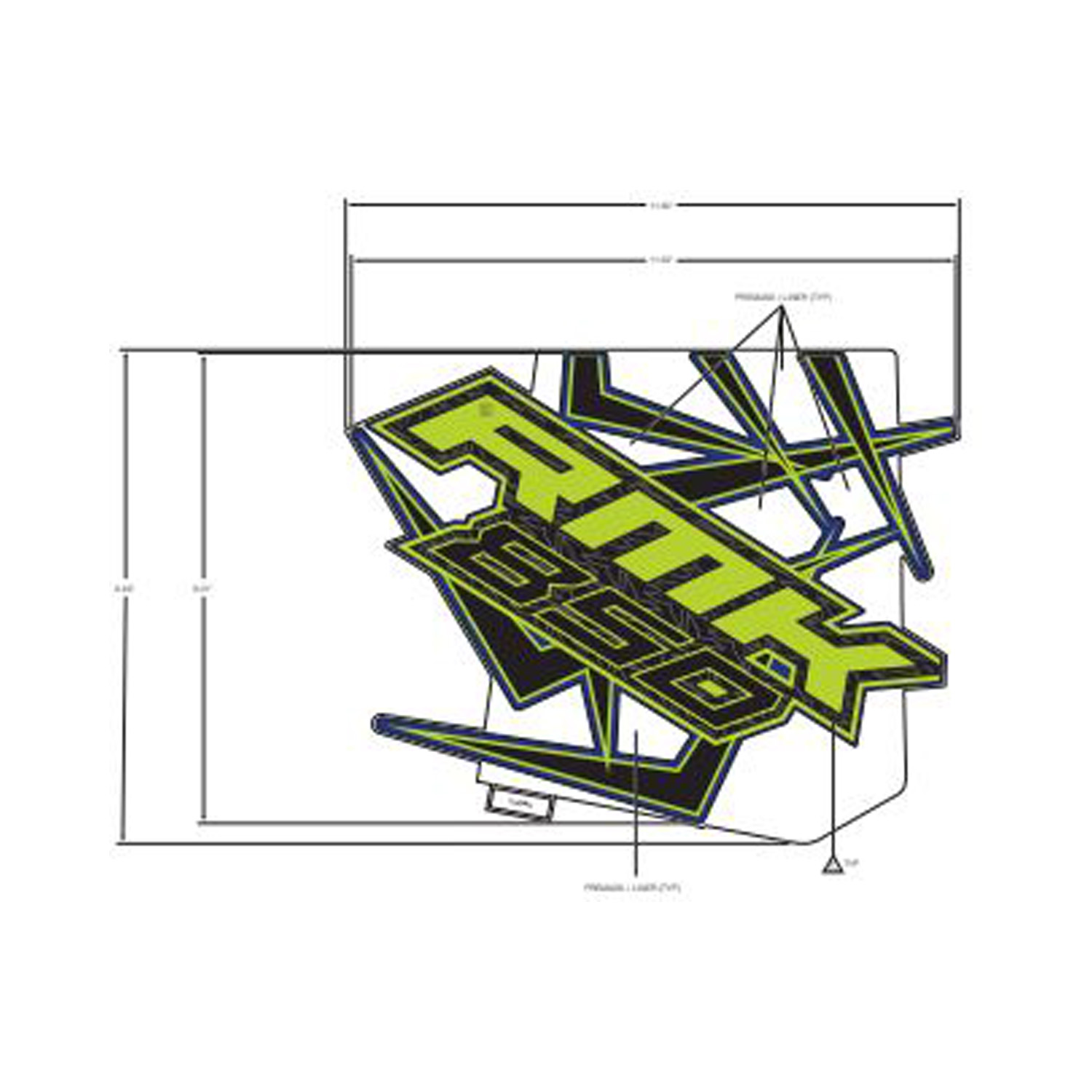 DECAL-SIDE PANEL  RMK 850  LH