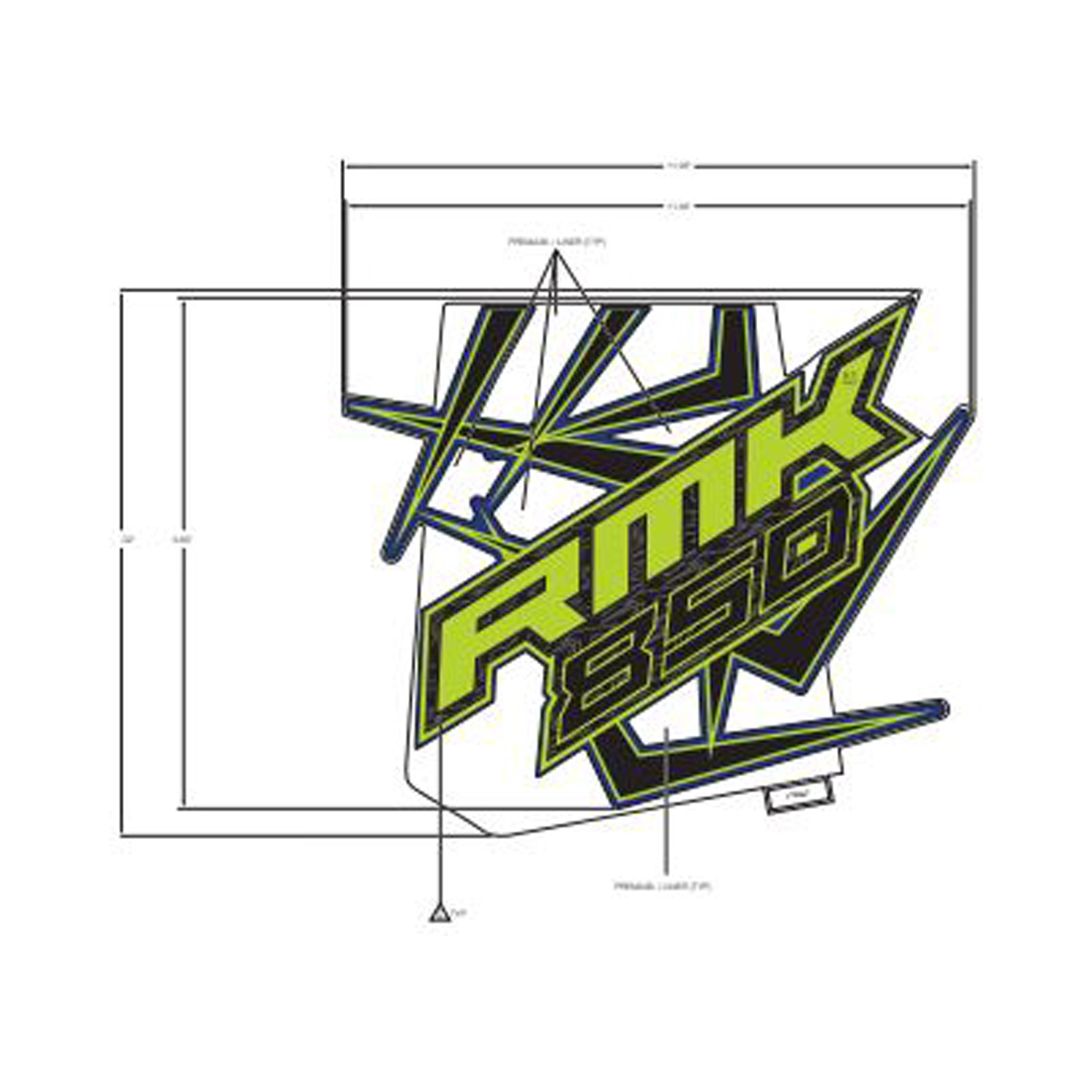 DECAL-SIDE PANEL  RMK 850  RH