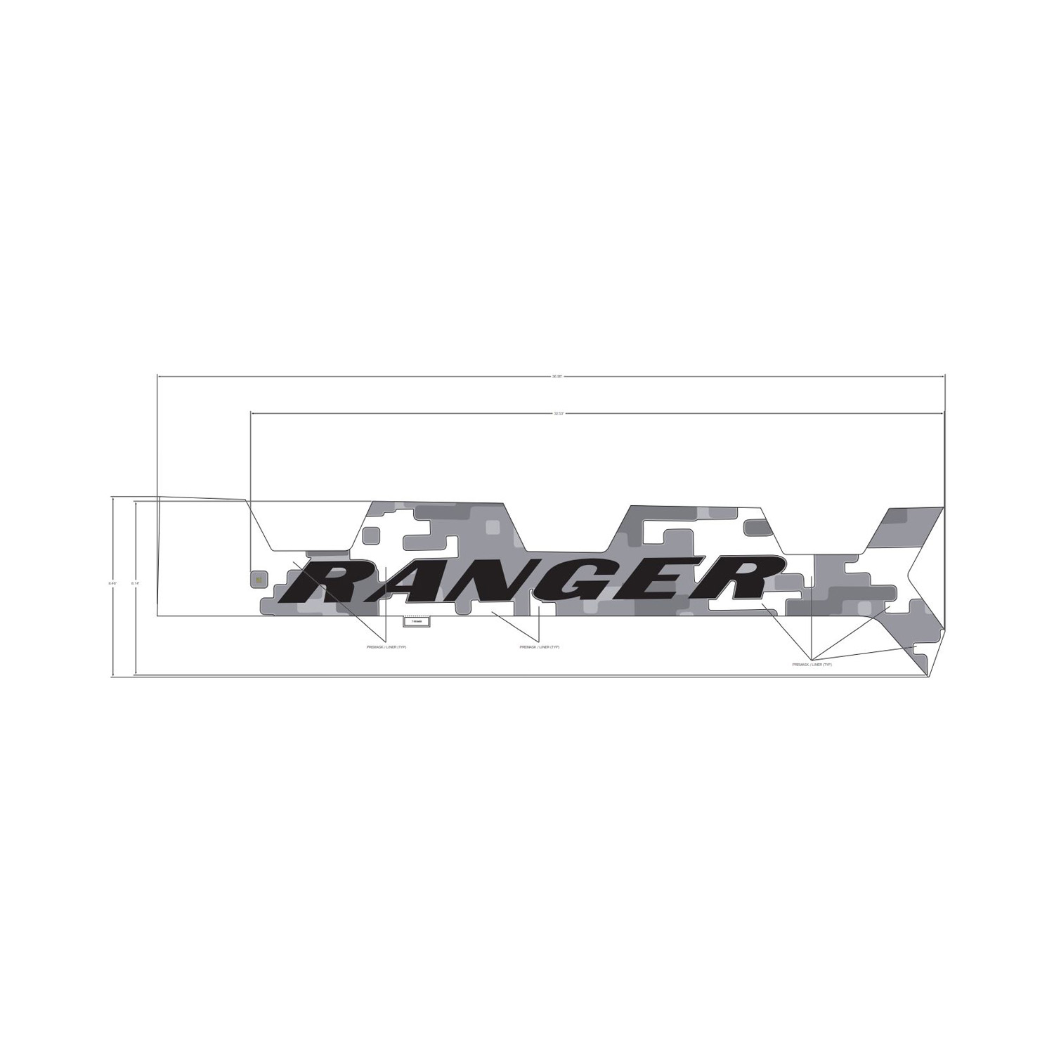 DECAL-BOX RANGER LH