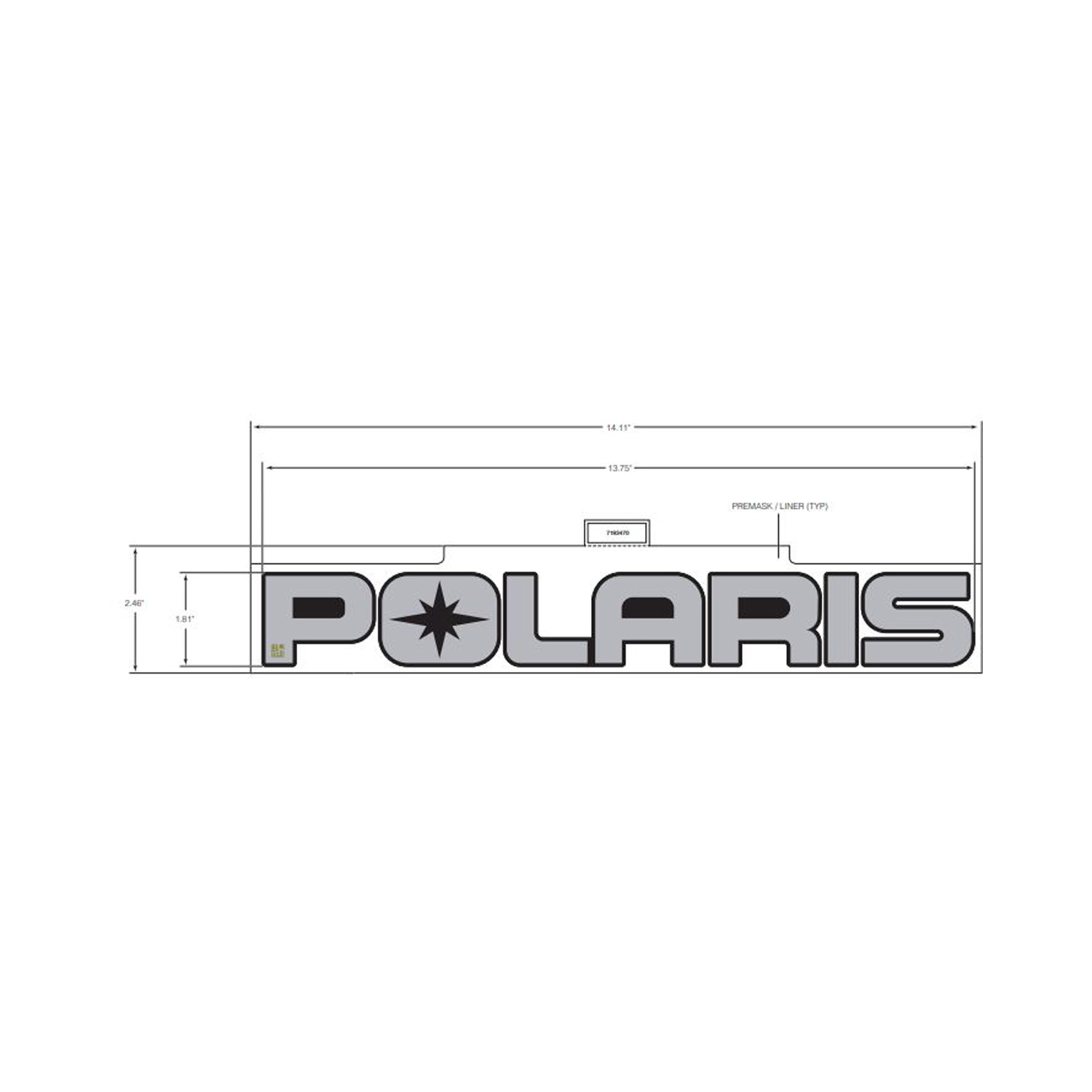 DECAL-TAILGATE POLARIS GHGRY