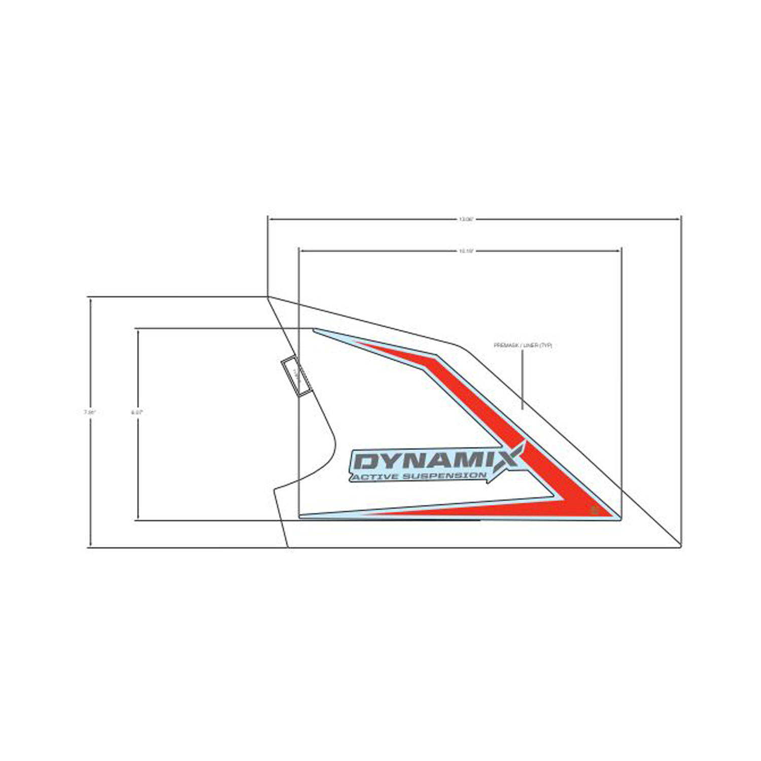 DECAL-RR.FNDR UPR DYNAMIX LH