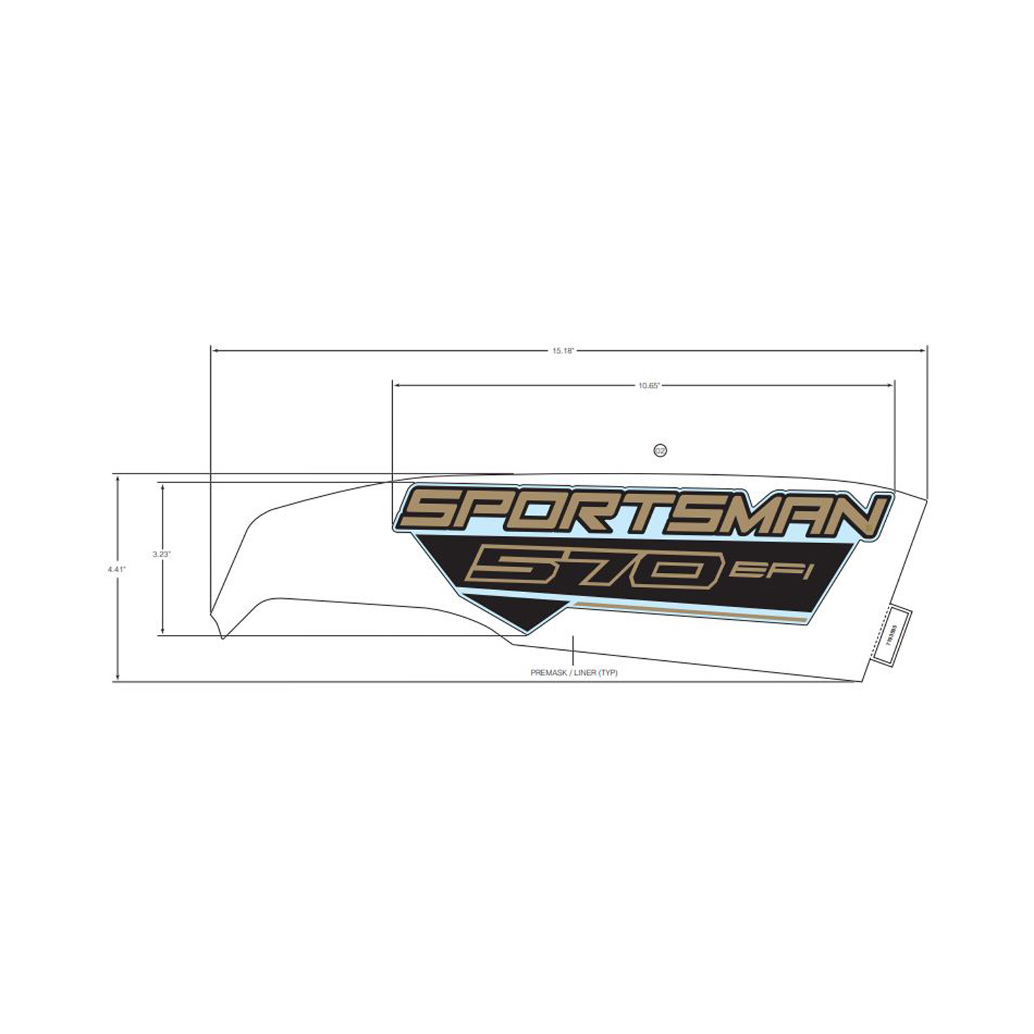 DECAL-SIDE SPMN 570 RH