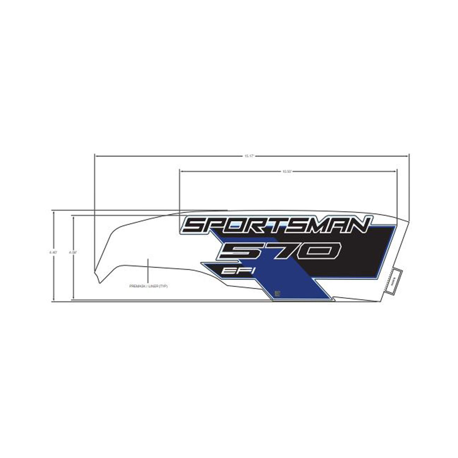 DECAL-SIDE SPMN 570 RH