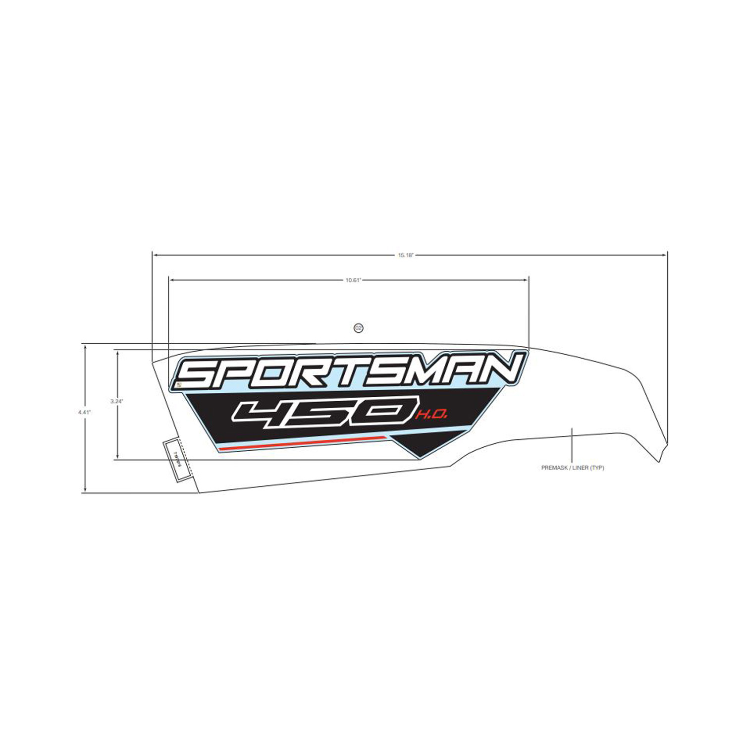 DECAL-SIDE SPMN 450 LH