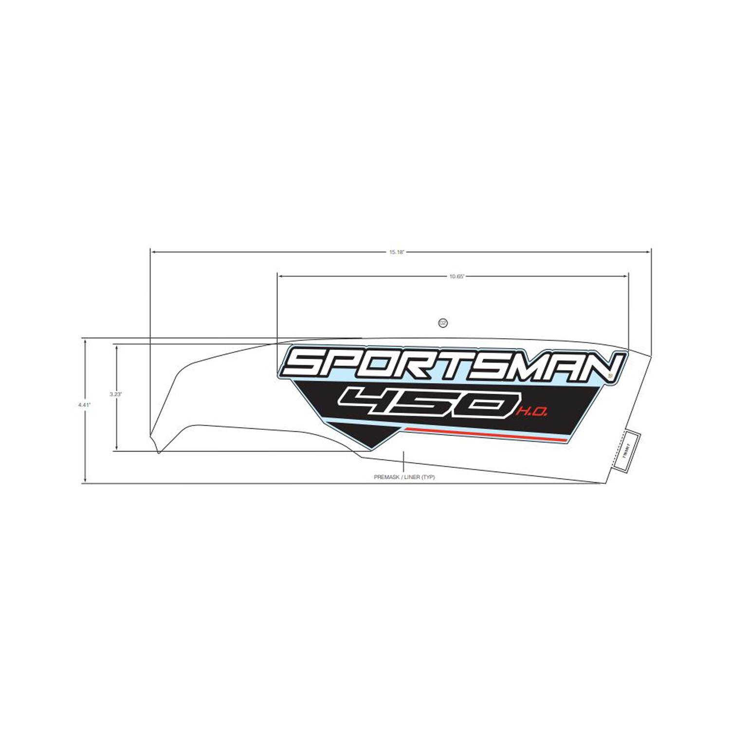 DECAL-SIDE SPMN 450 RH