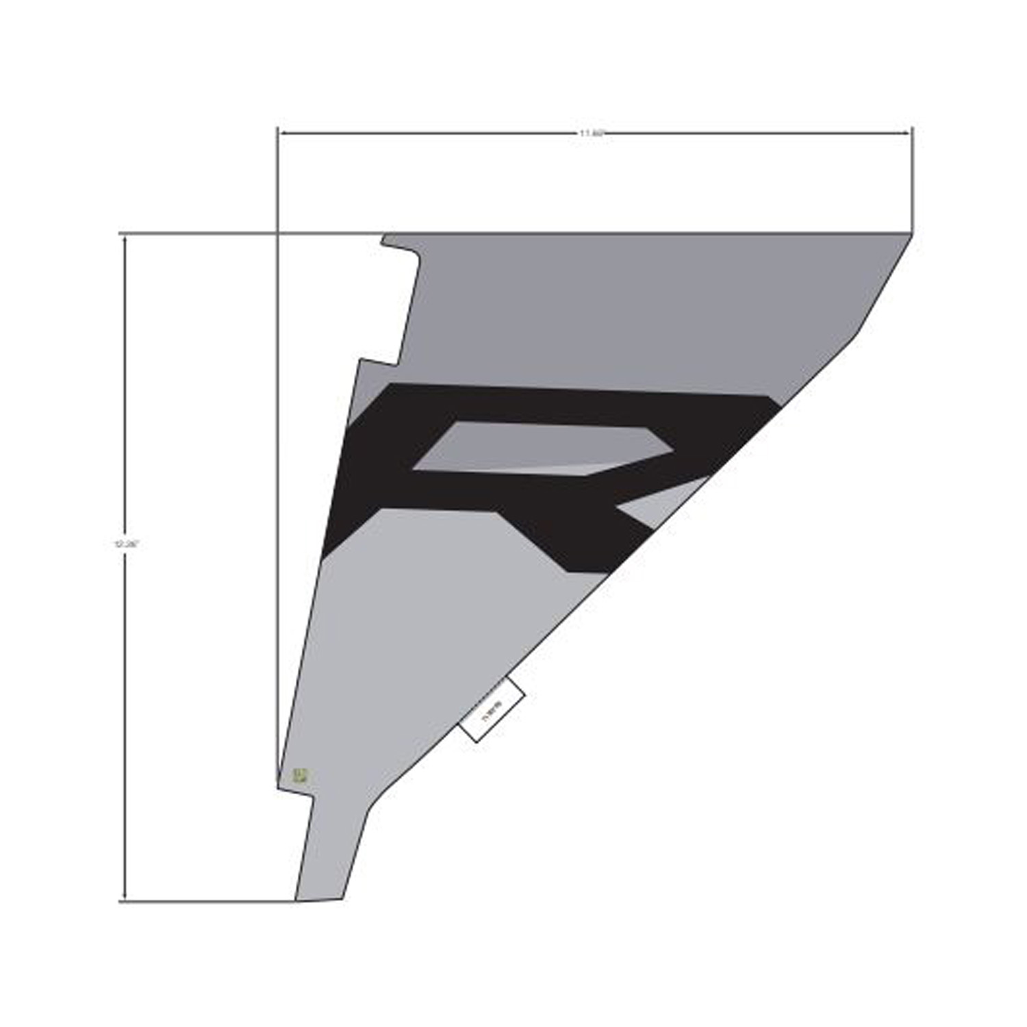 DECAL-COVER BOLSTER LH