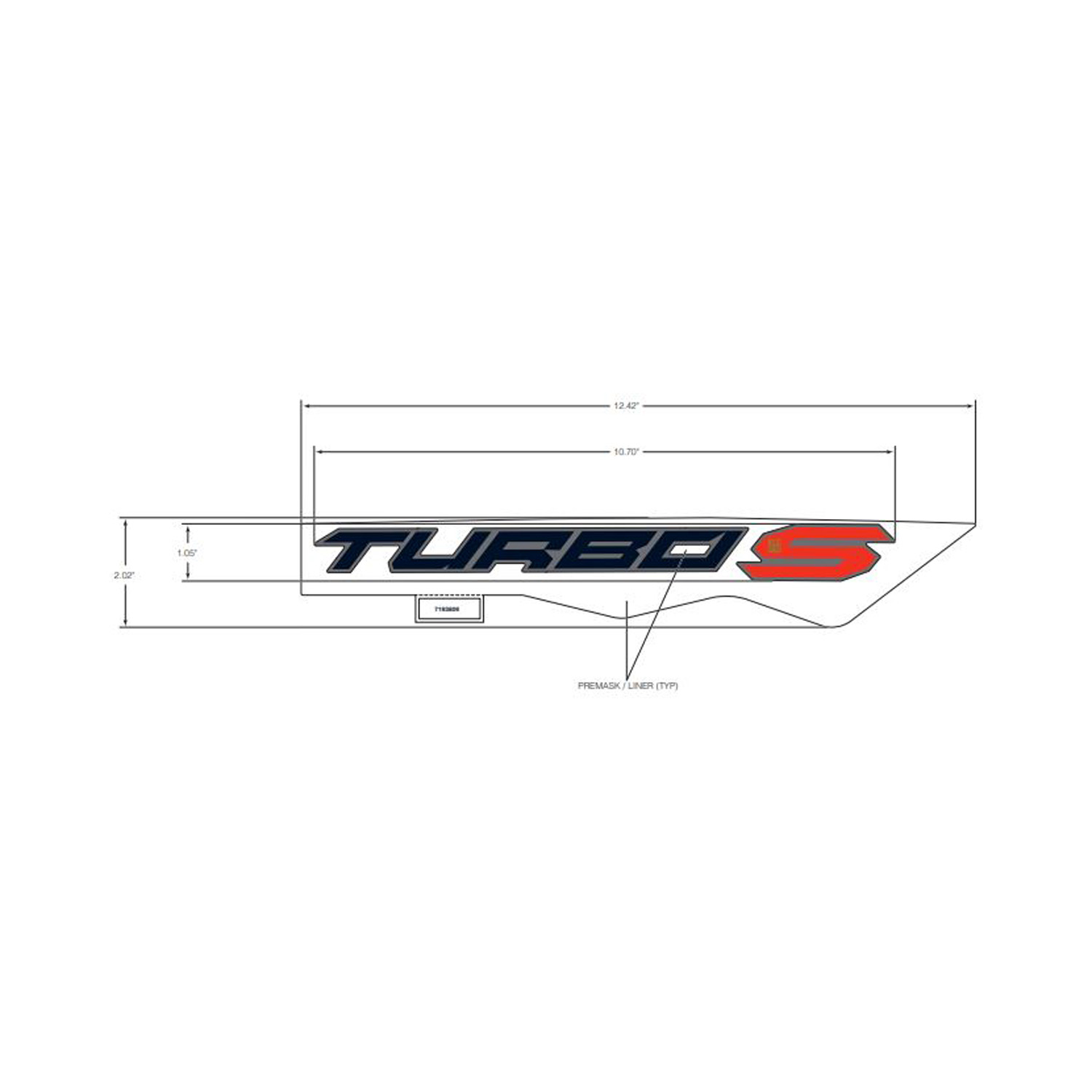 DECAL-HOOD CNTR SIDE LH