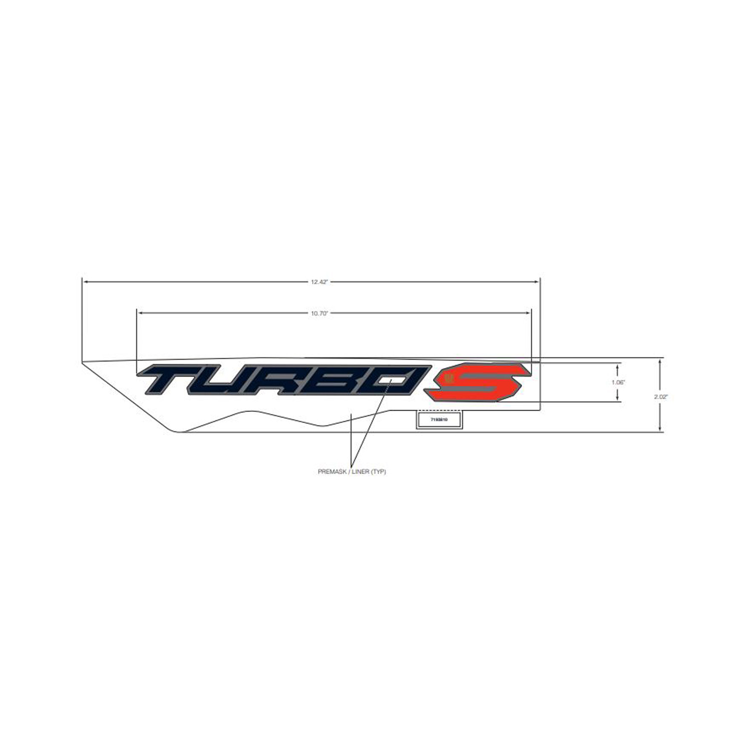 DECAL-HOOD CNTR SIDE RH