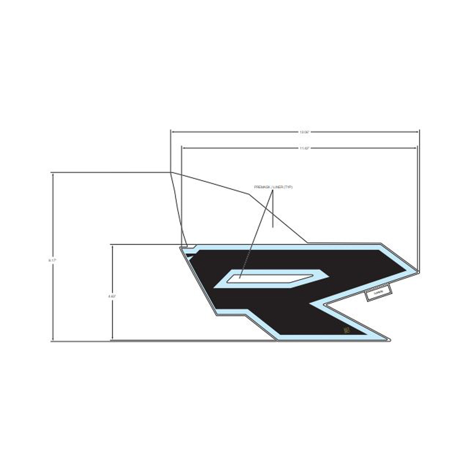 DECAL-FR.DOOR MID RZR RH