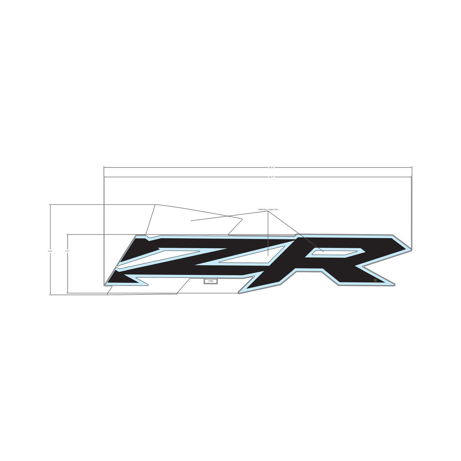 DECAL-RR.DOOR MID RZR LH