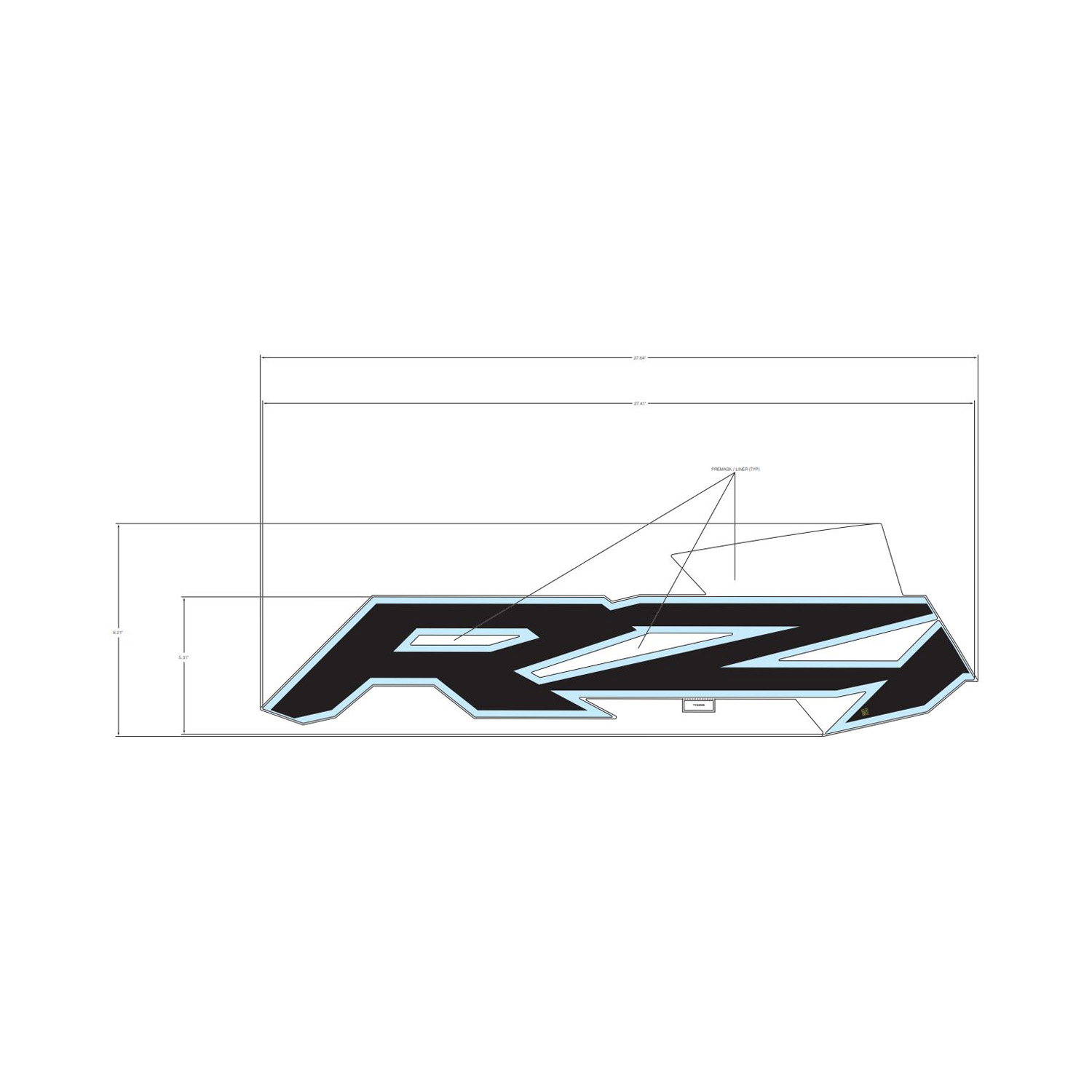 DECAL-RR.DOOR MID RZR RH