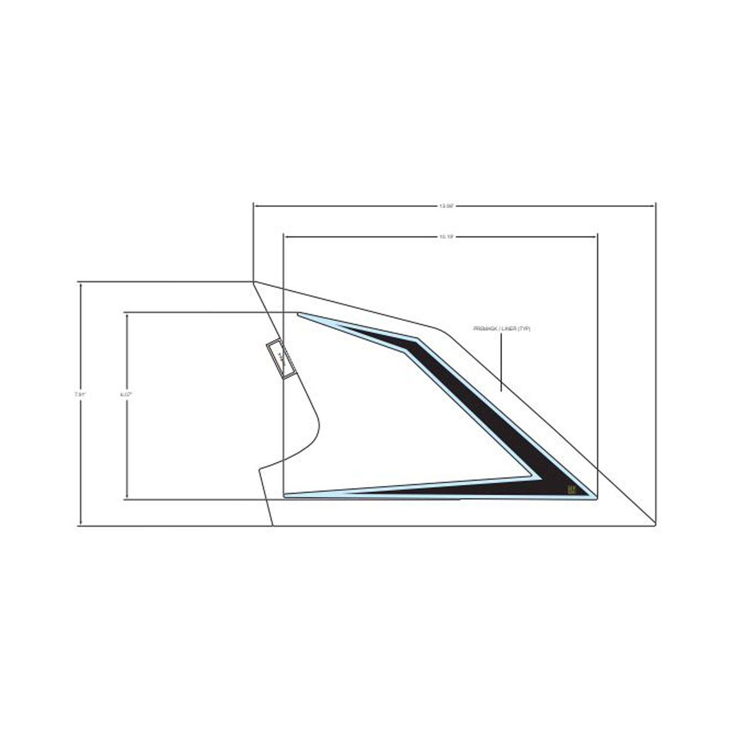 DECAL-RR.FNDR UPR LH