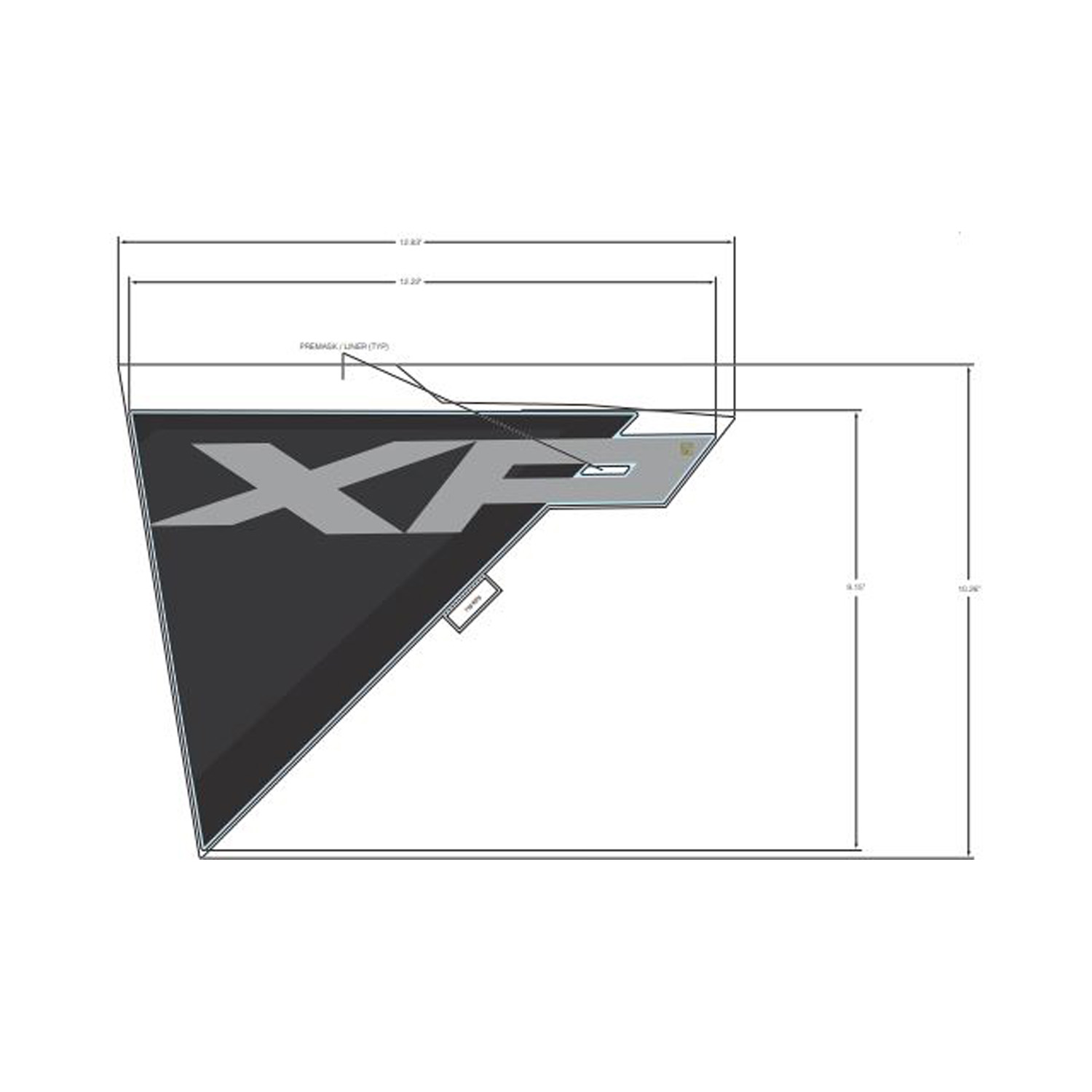 DECAL-FR.FNDR SIDE TOP XP RH