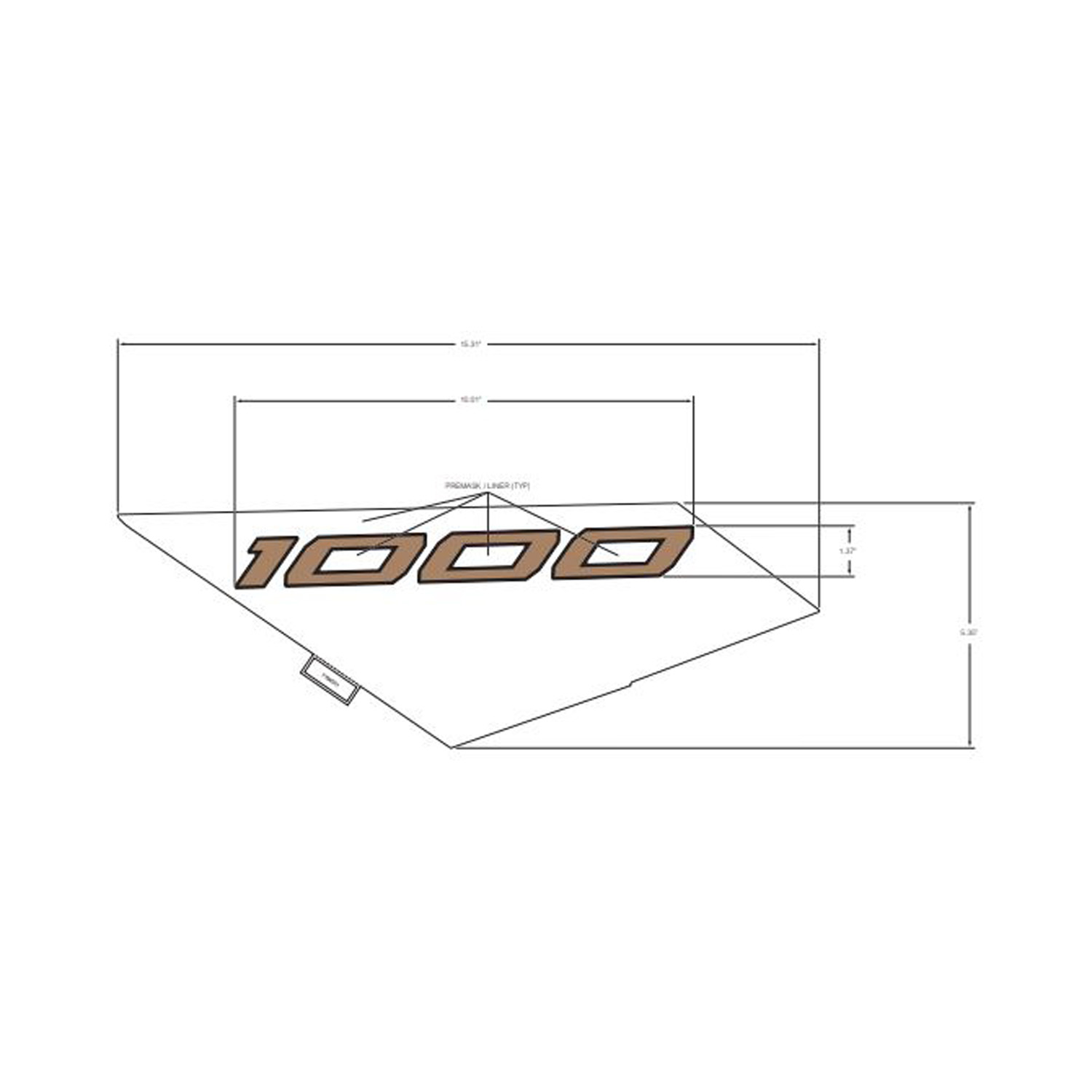 DECAL-FR.FNDR TOP 1000 LH