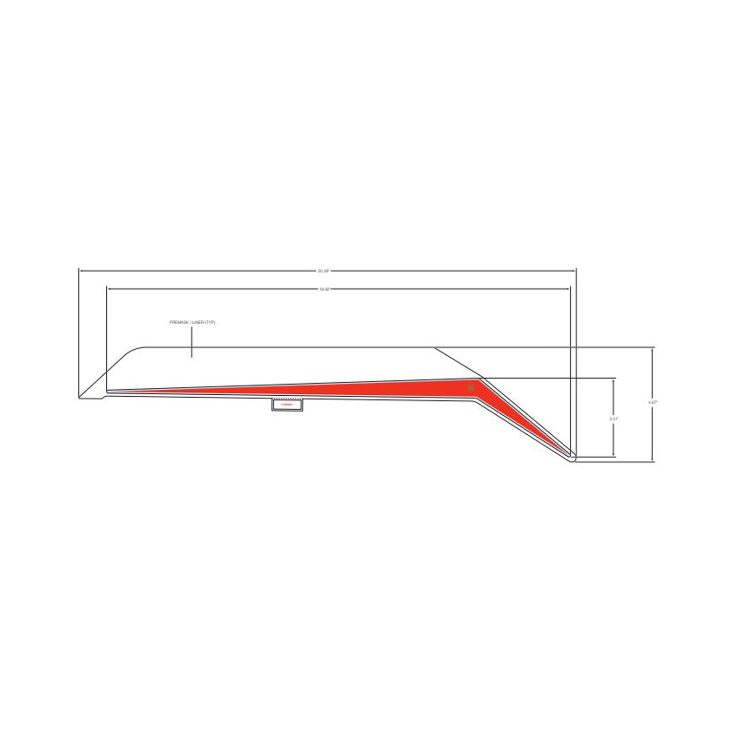 DECAL-RR.FNDR SIDE TOP RH