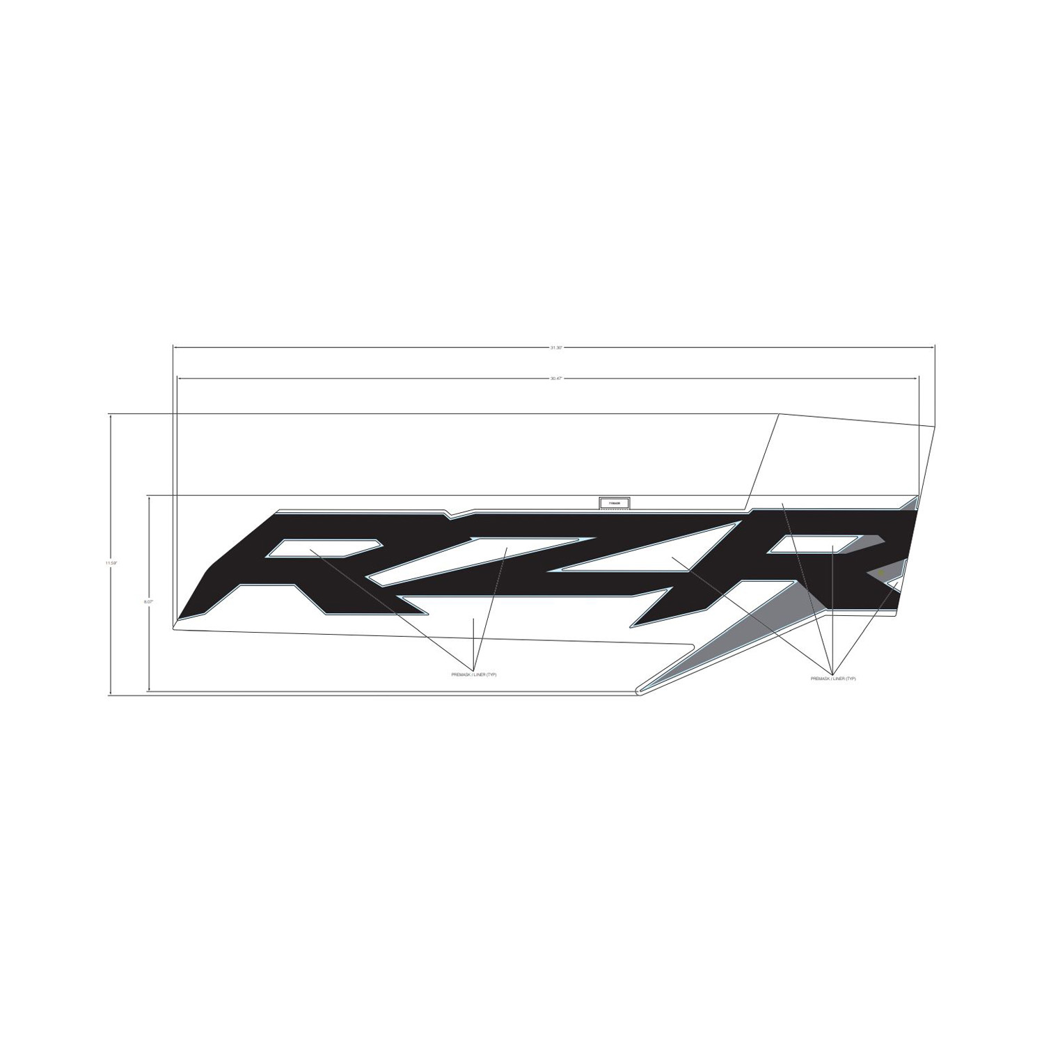 DECAL-DOOR MID RZR LH