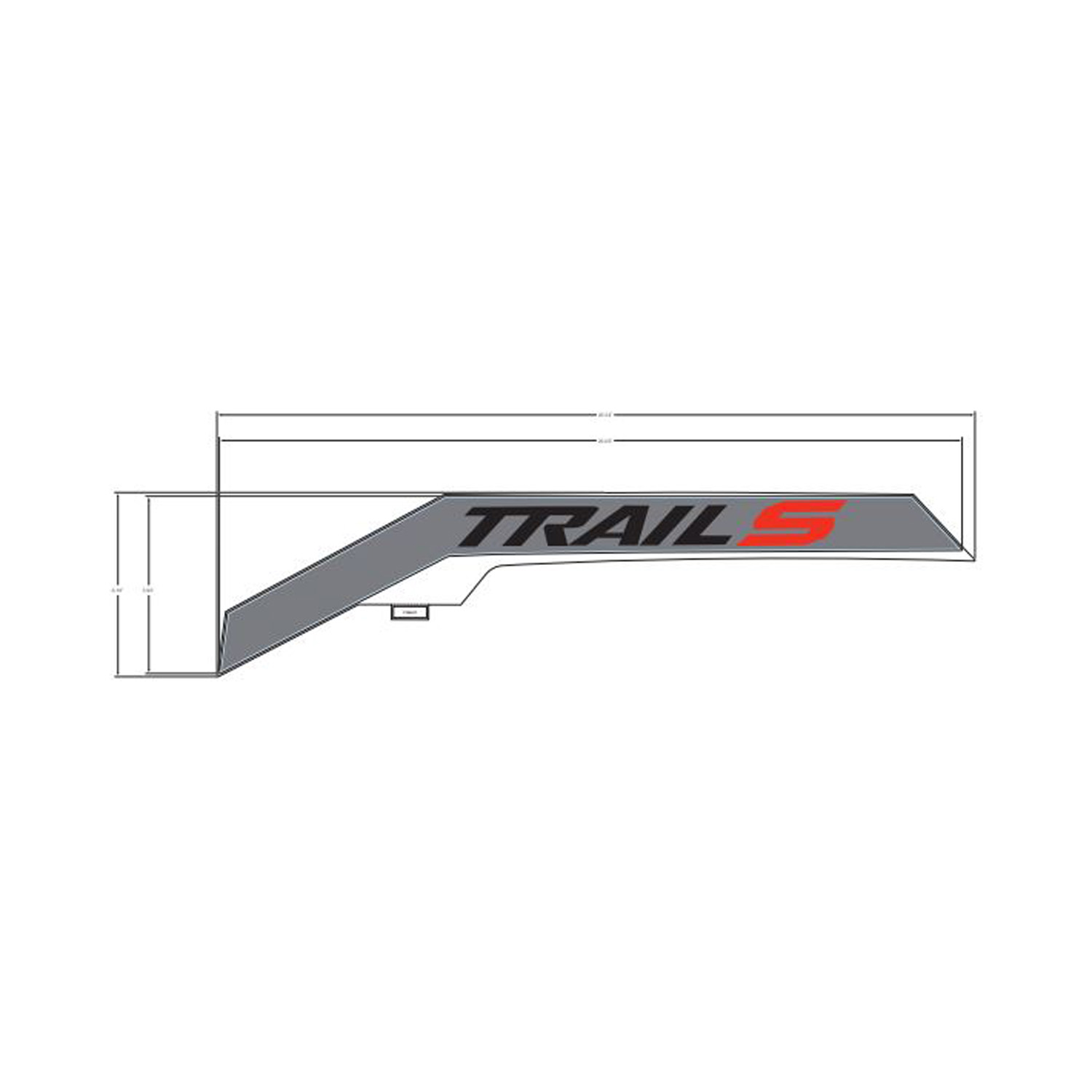 DECAL-RR.FNDR BTM TRAILS LH