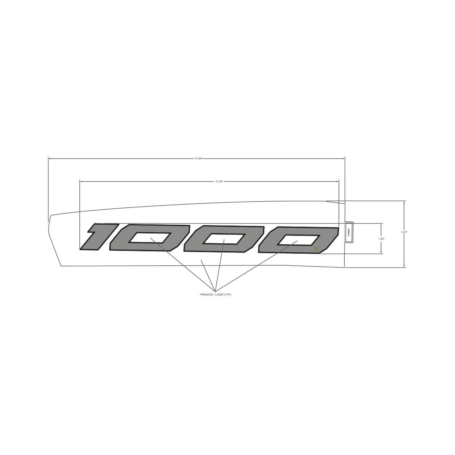 DECAL-FR.FNDR SIDE TOP RH