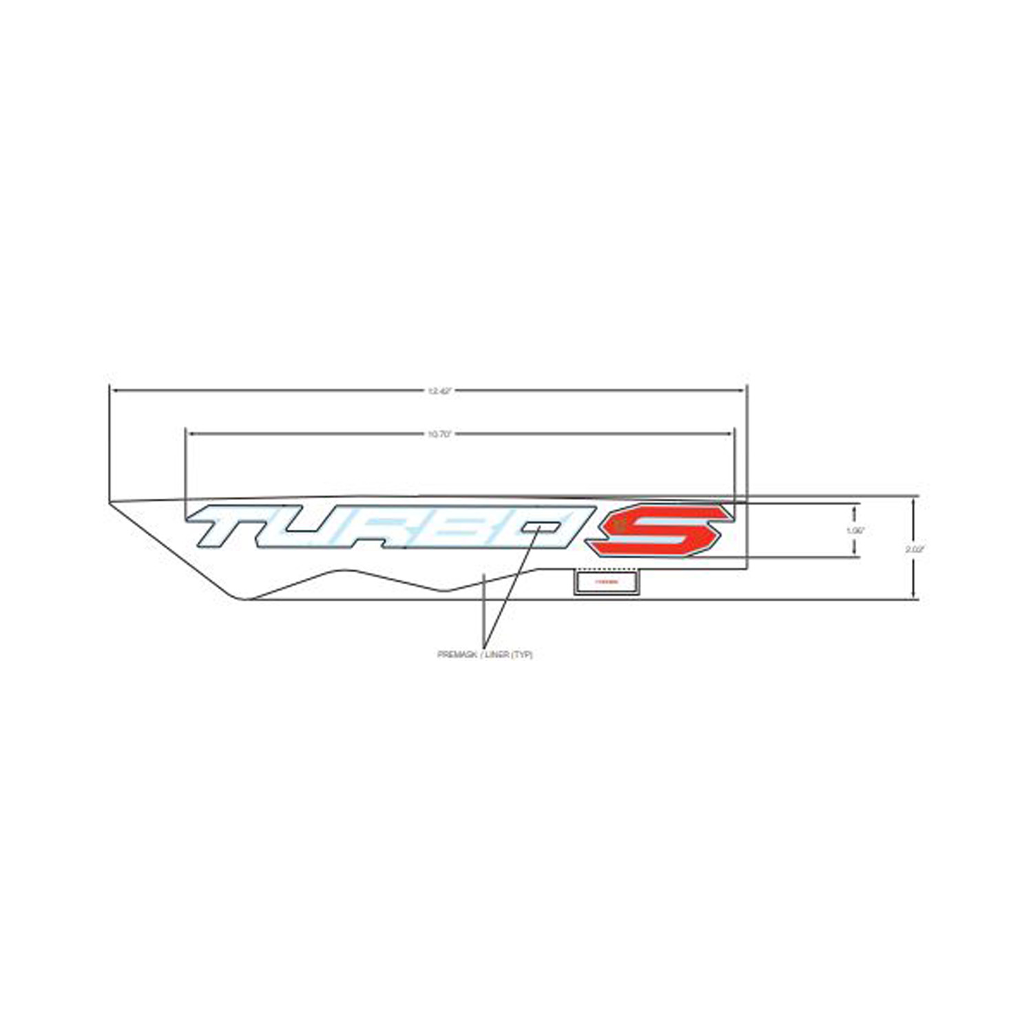 DECAL-HOOD CNTR SIDE RH