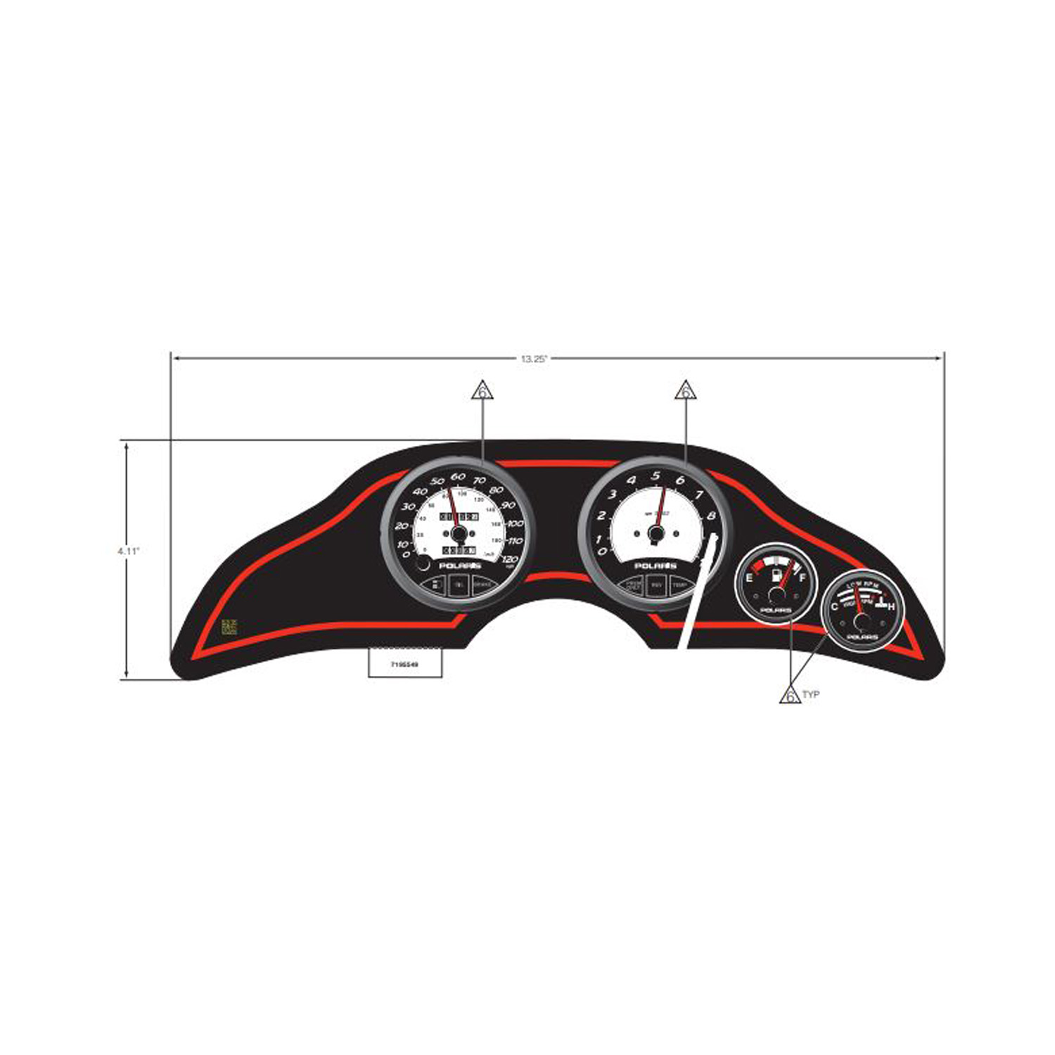 DECAL- DASH  GAUGES