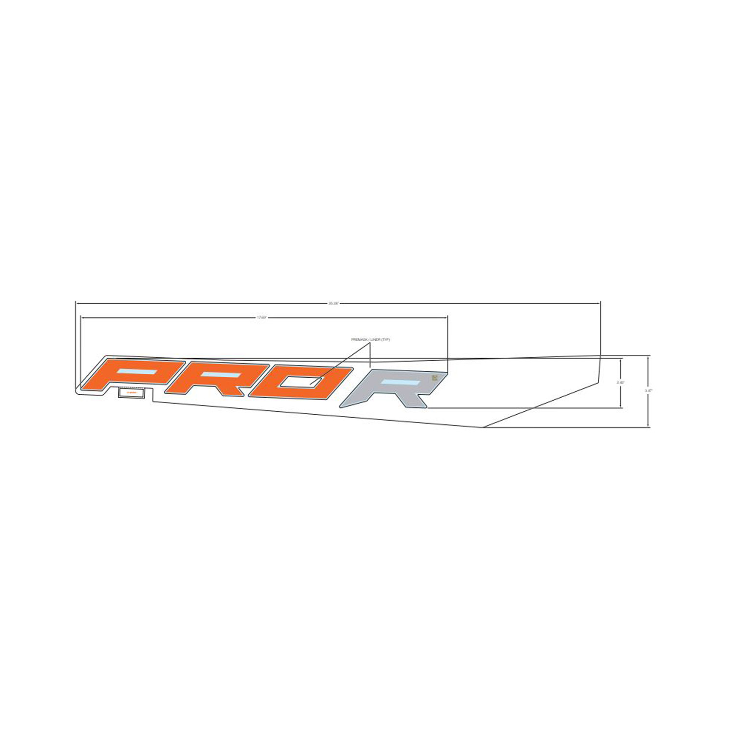 DECAL-RR.FNDR LWR PROR RH