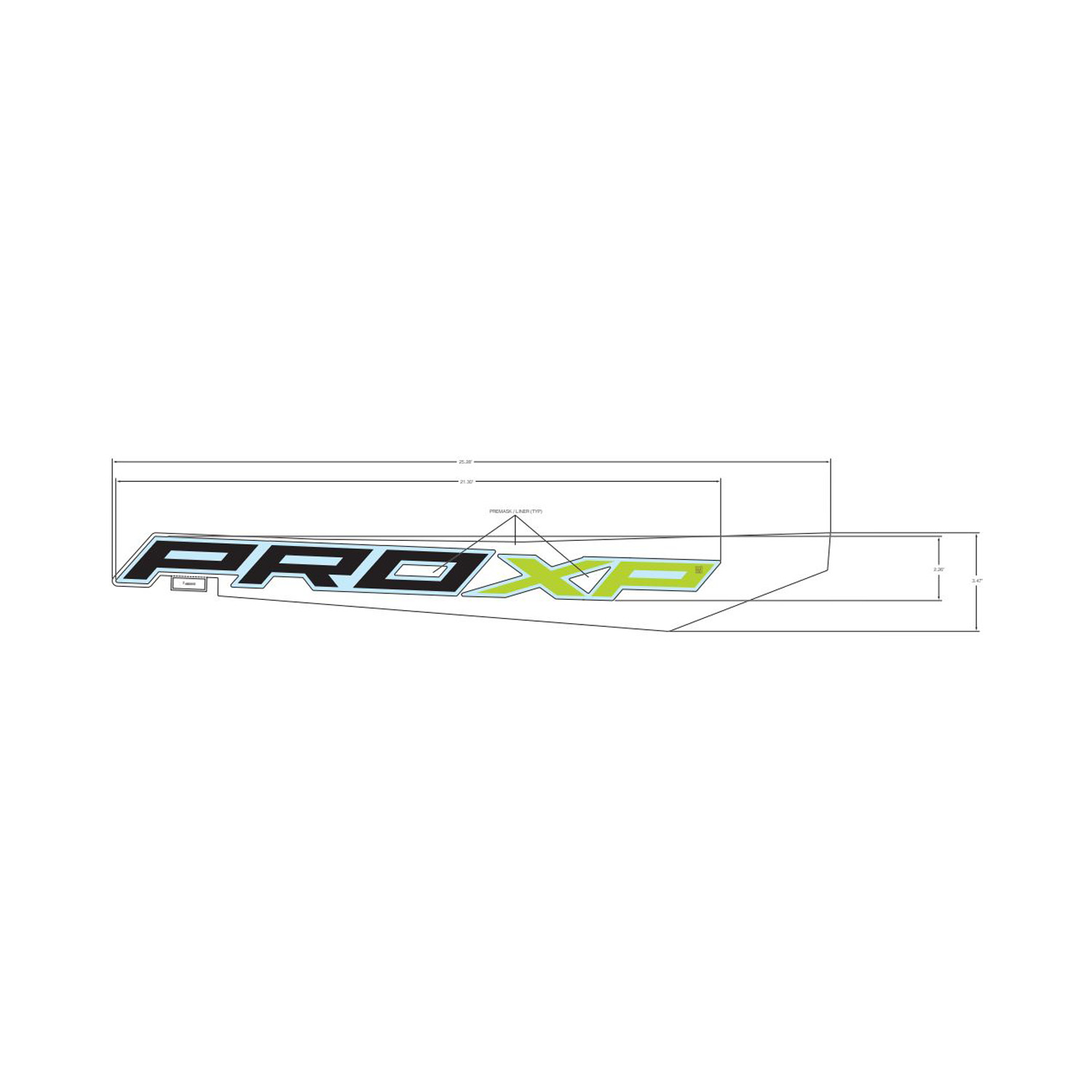 DECAL-RR.FNDR LWR PROXP RH
