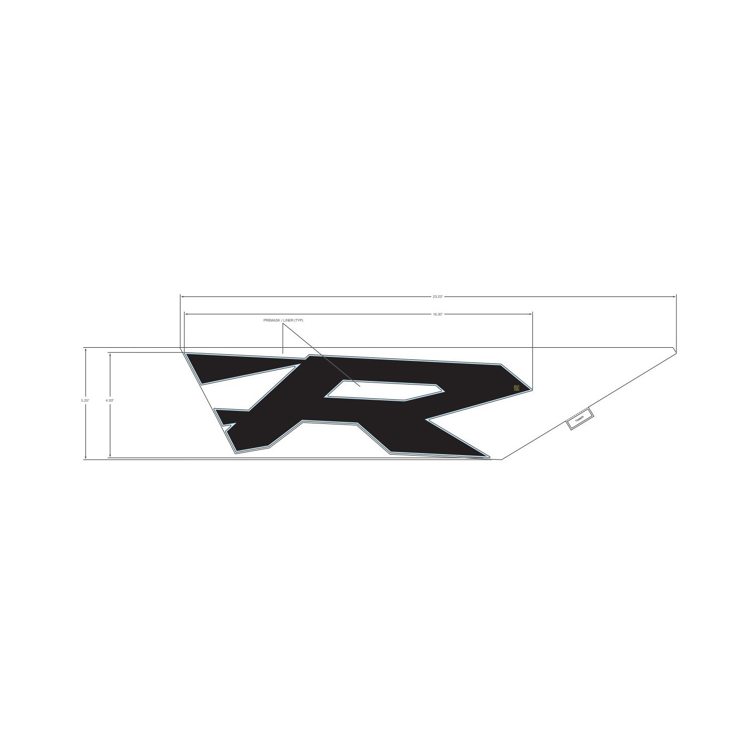 DECAL-FR.DOOR MID RZR RH