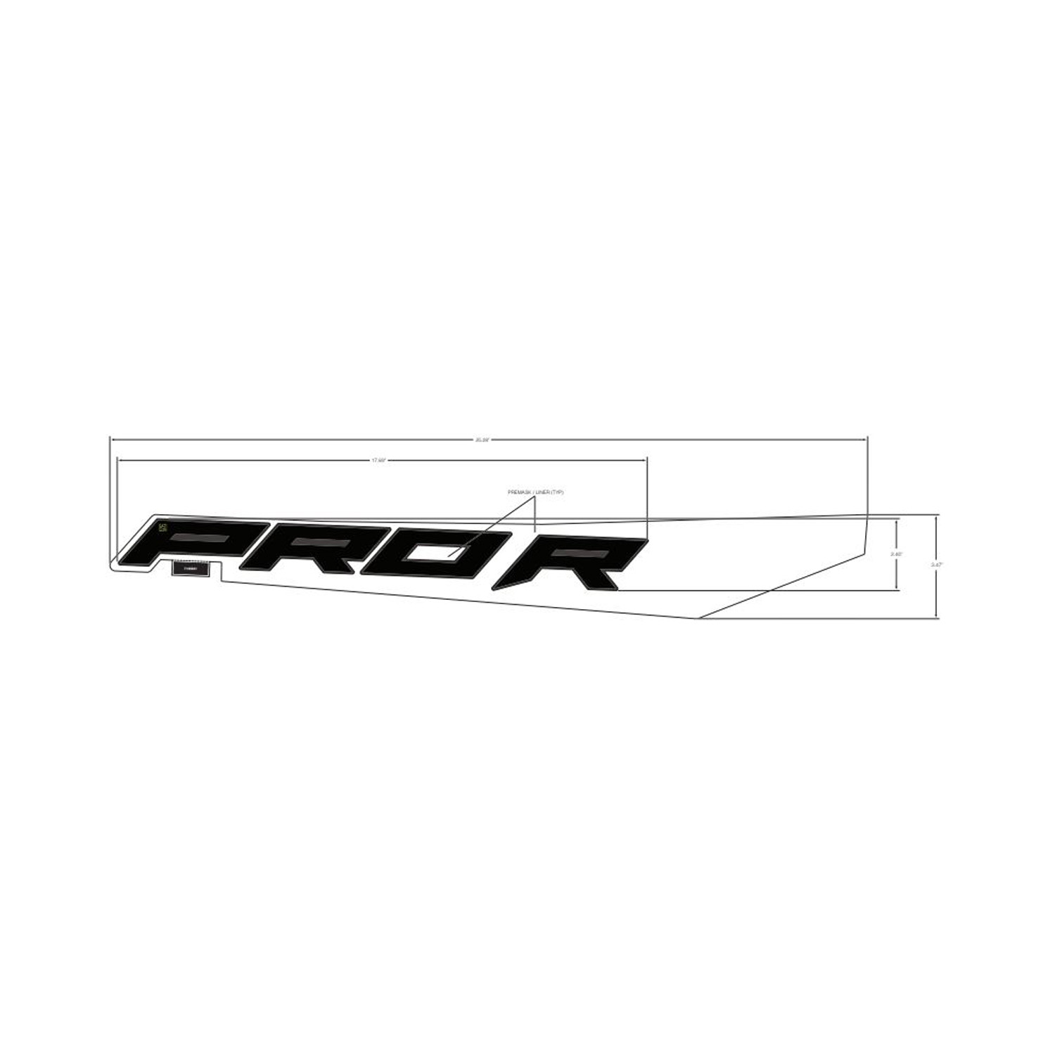 DECAL-RR.FNDR LWR PROR RH
