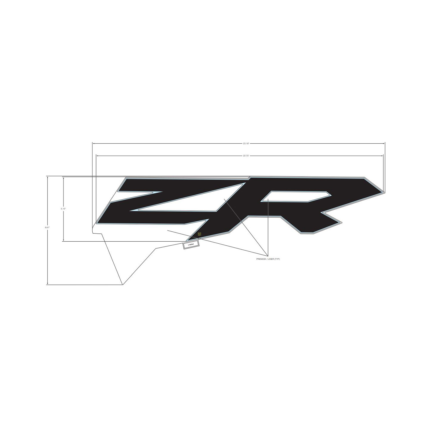DECAL-RR.DOOR MID RZR LH