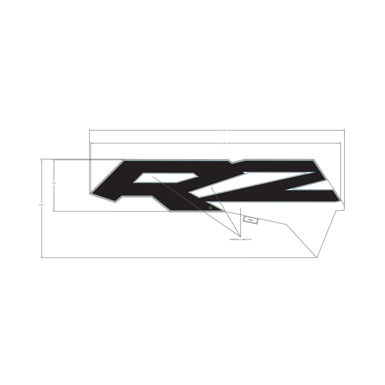 DECAL-RR.DOOR MID RZR RH