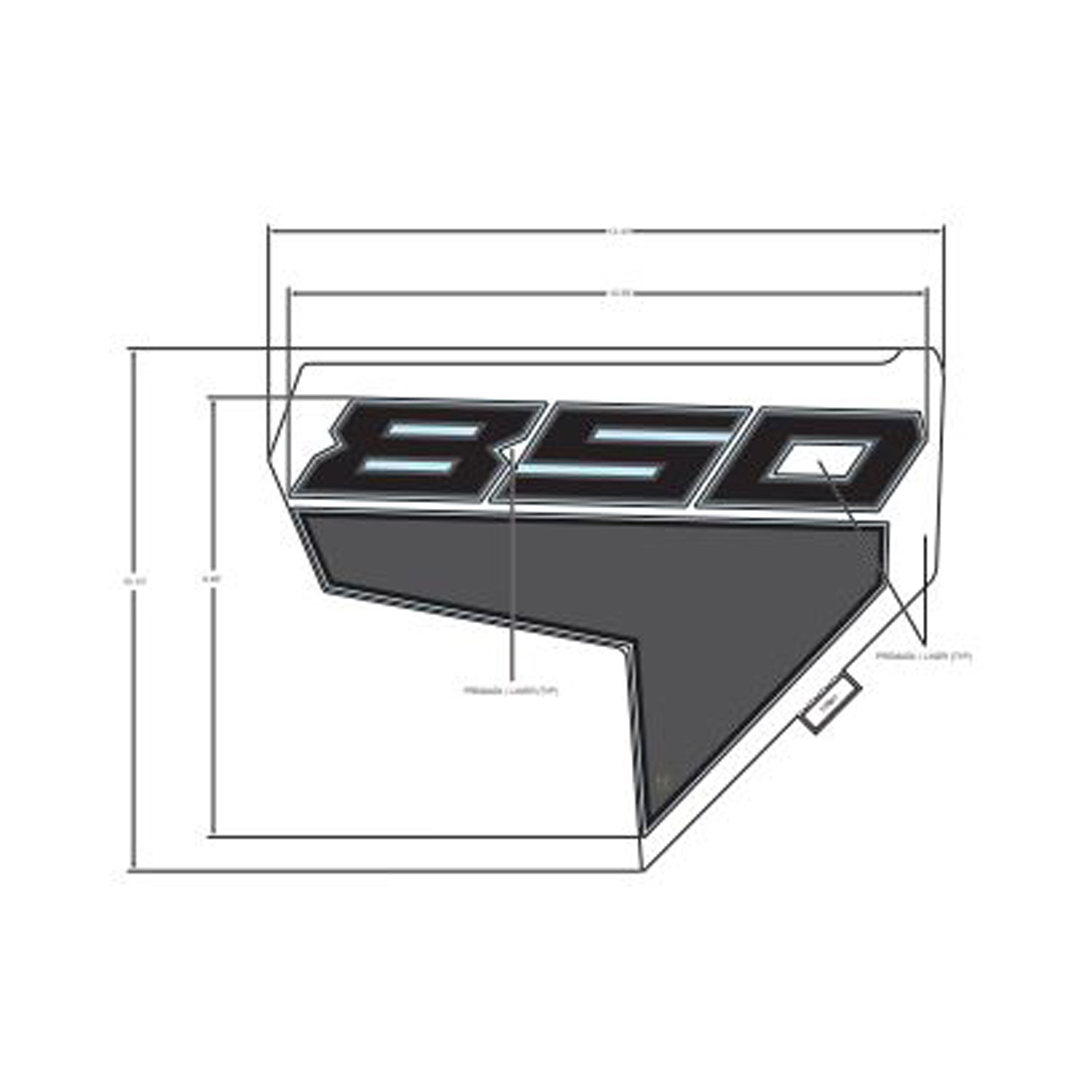 DECAL-SIDE PANEL  850  LH