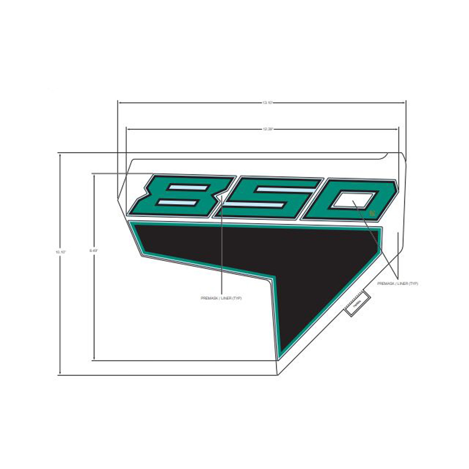 DECAL-SIDE PANEL  850  LH