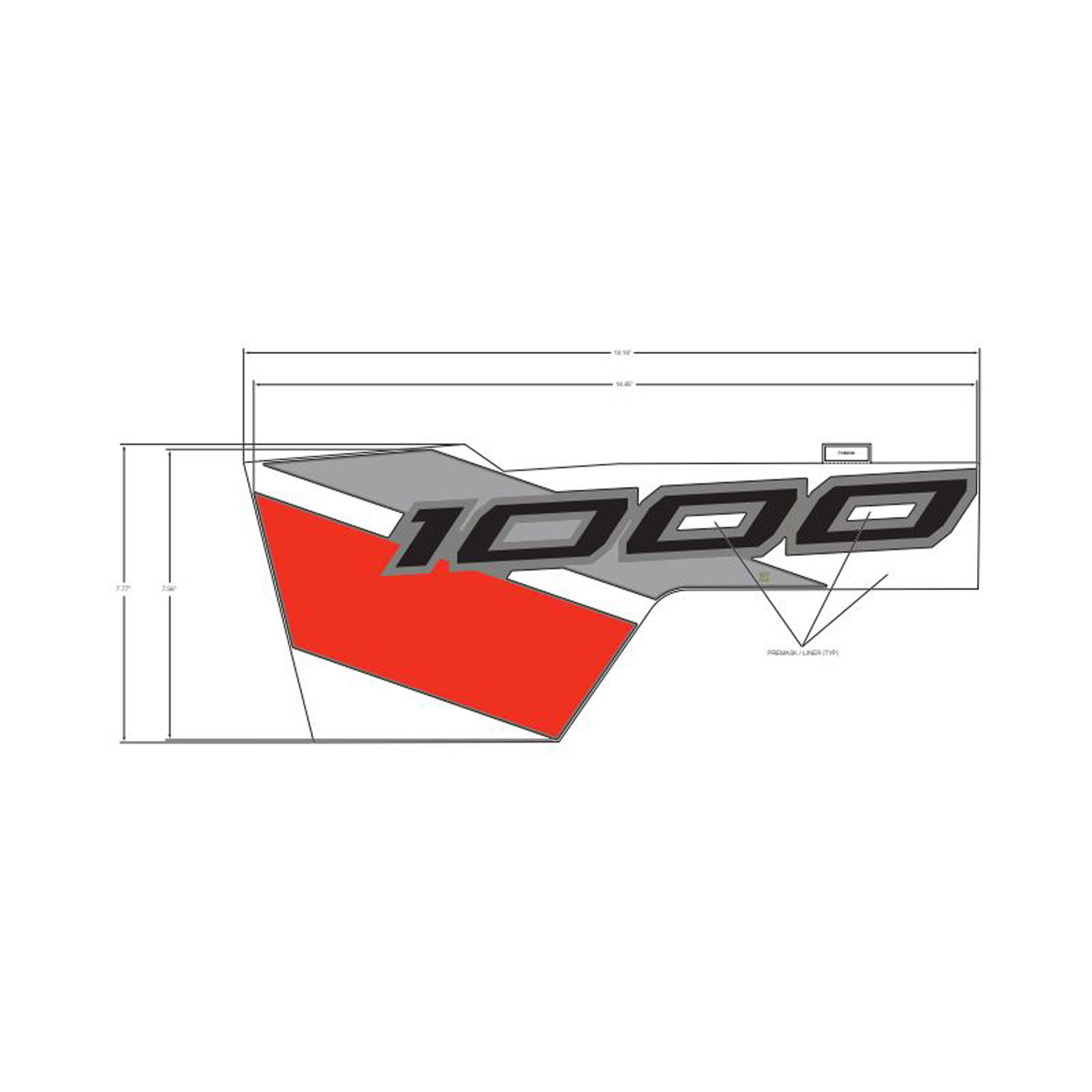 DECAL-FR.FNDR SIDE TOP 1000 RH