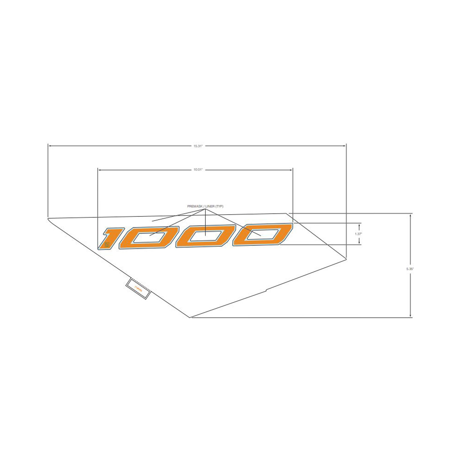 DECAL-FR.FNDR TOP 1000 LH