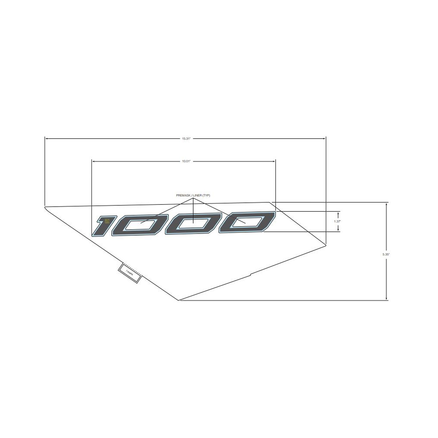 DECAL-FR.FNDR TOP 1000 LH