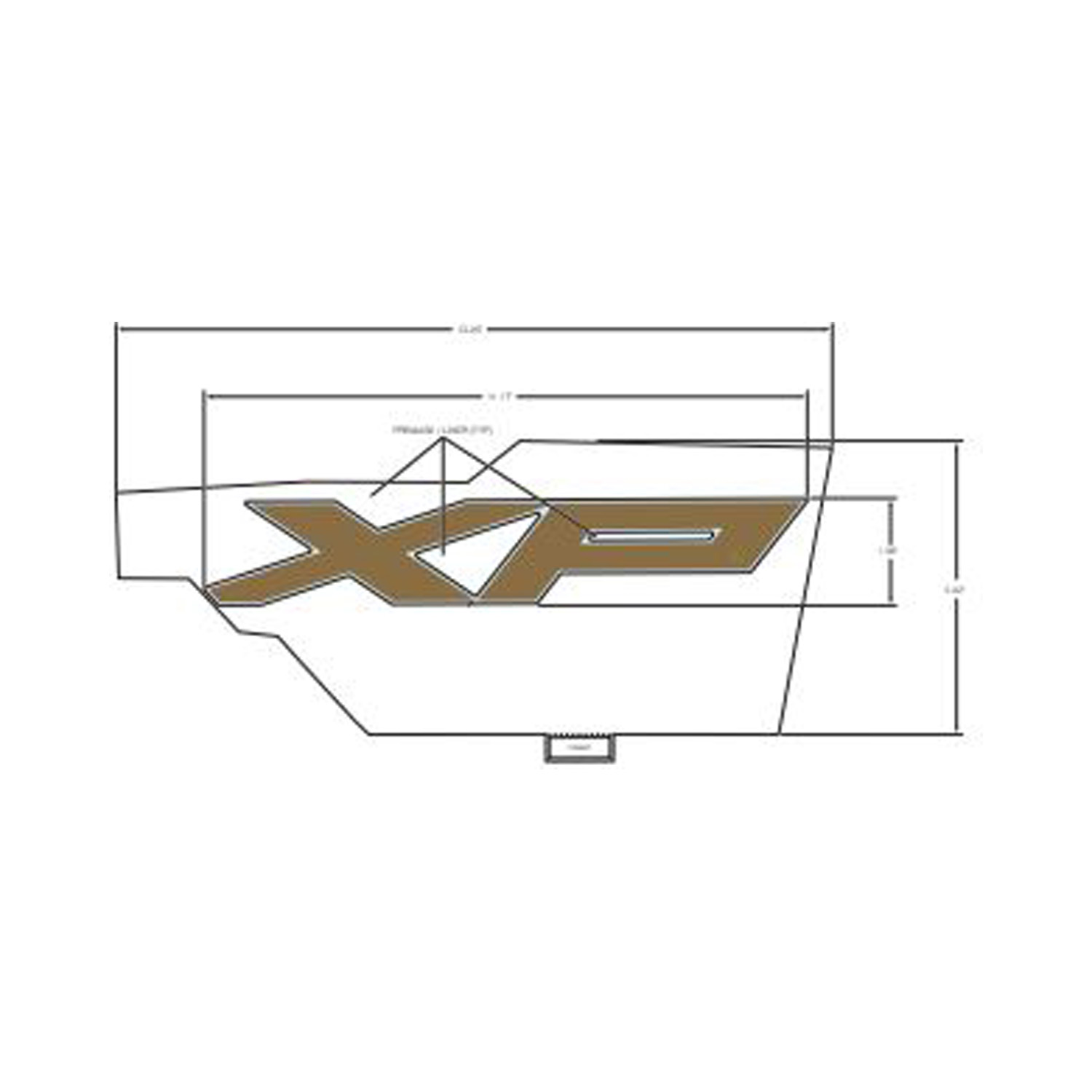 DECAL-FR.FNDR SIDE TOP XP LH
