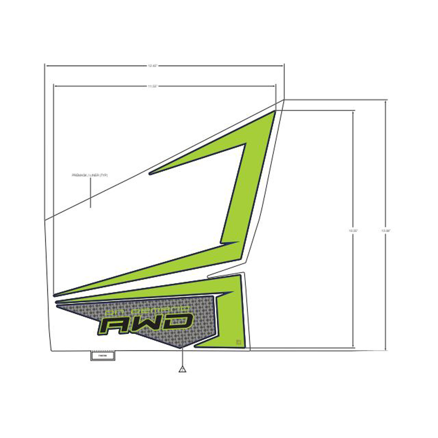 DECAL-FR.CAB SIDE AWD RH